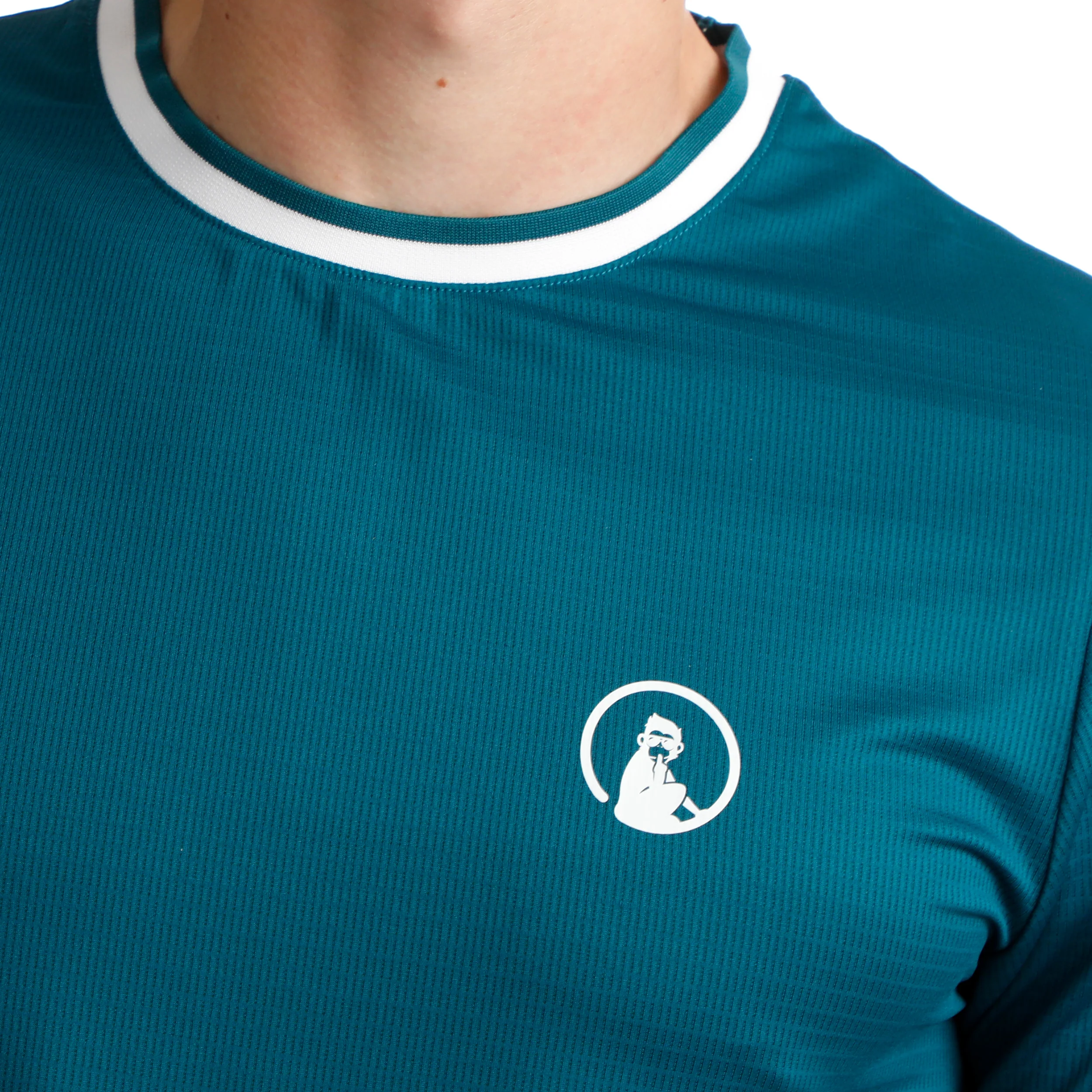 Create Break Ringer Camiseta De Manga Corta Hombres-Color Petróleo,Blanco - Image 8
