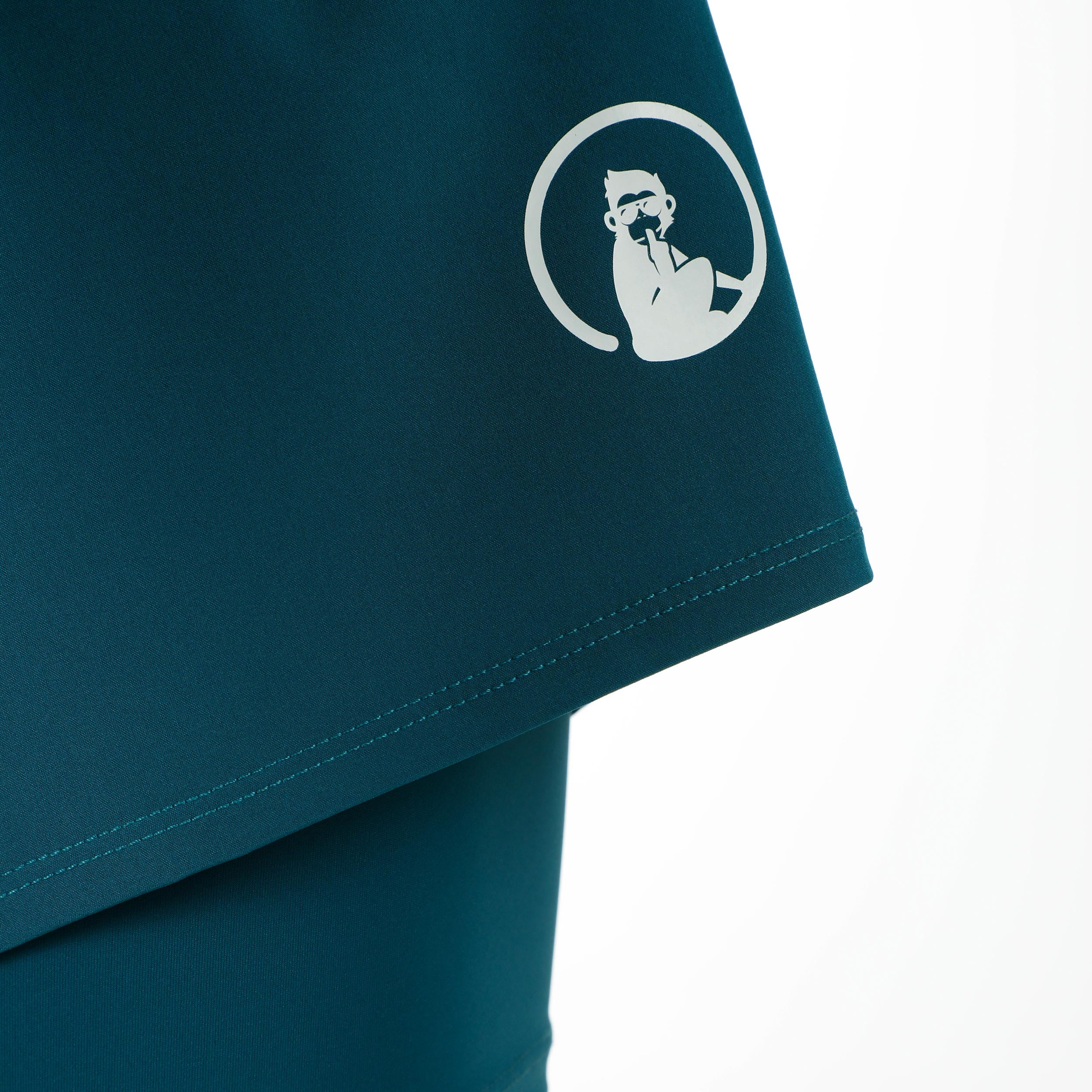 Create Challenger 2in1 7inch Shorts Hombres-Color Petróleo,Blanco - Image 4