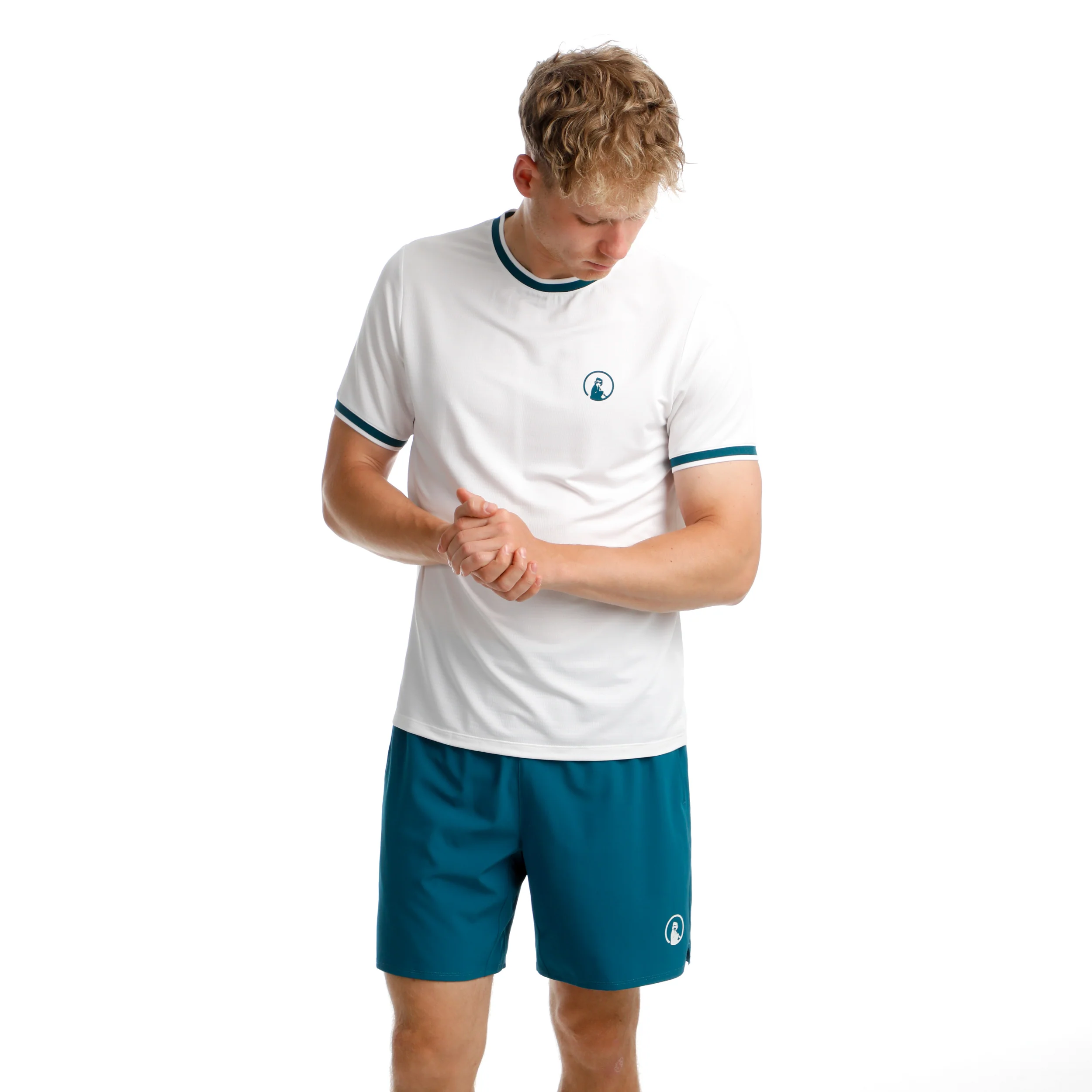 Create Challenger 2in1 7inch Shorts Hombres-Color Petróleo,Blanco - Image 6