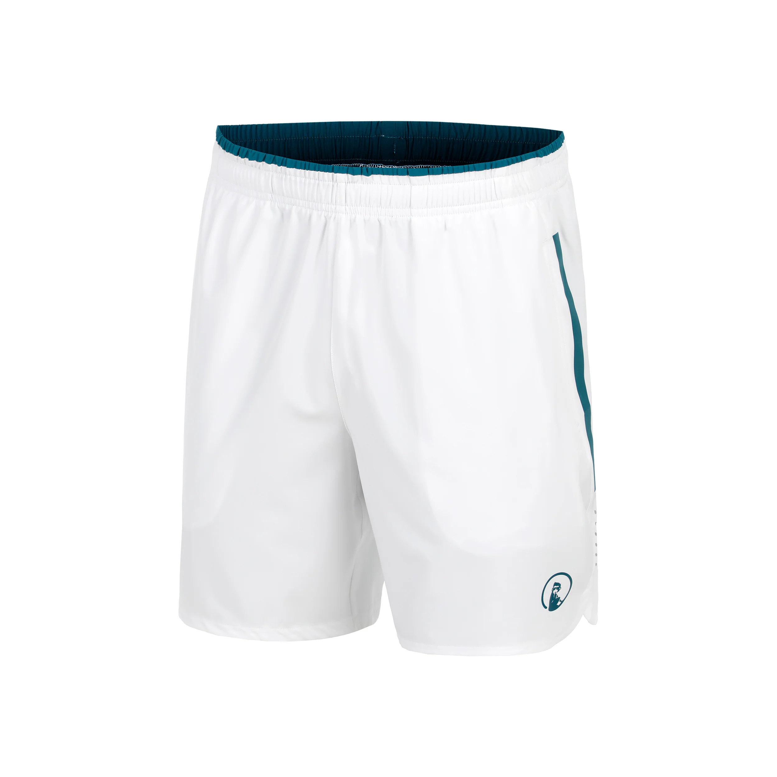 Create Drop 7in Shorts Hombres-Blanco,Color Petróleo