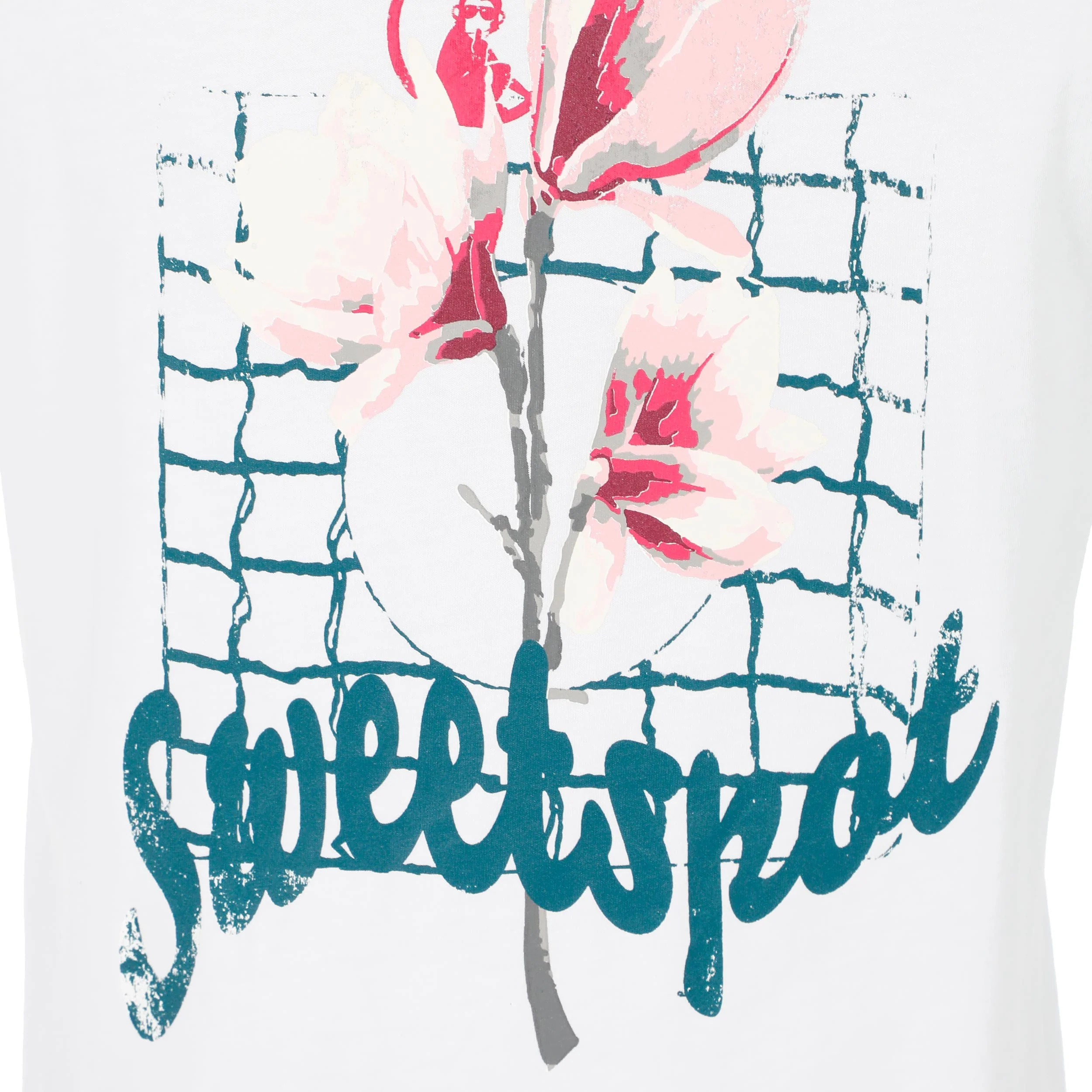 Create Flower Camiseta De Manga Corta Mujeres-Blanco,Multicolor - Image 6