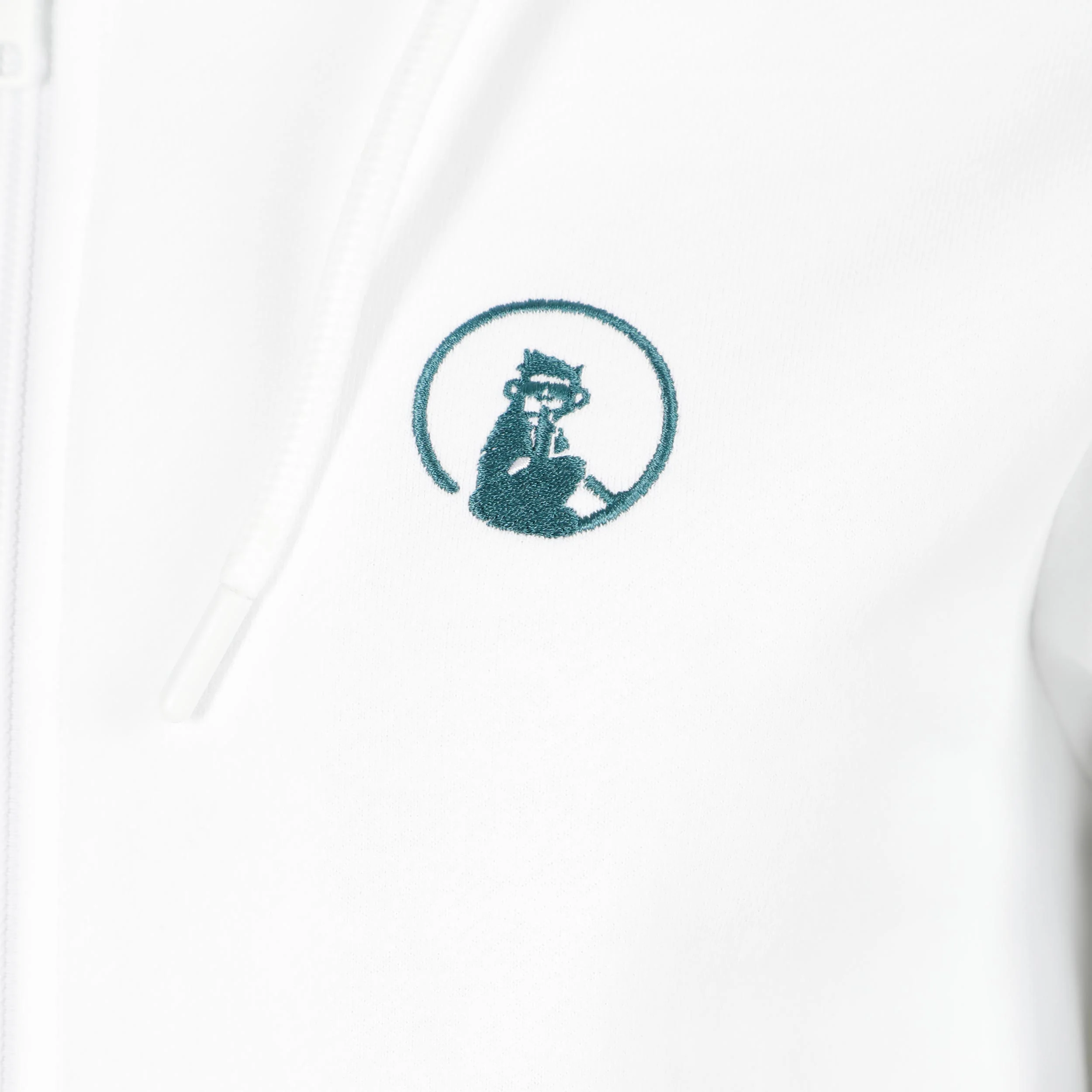 Create Flower Zip Sudadera Con Cremallera Mujeres-Blanco,Multicolor - Image 4