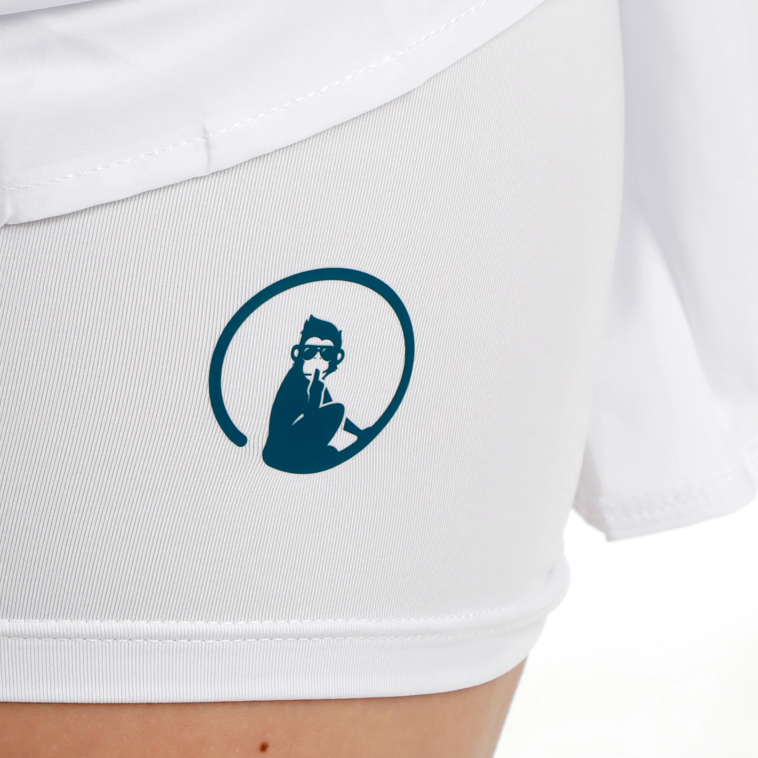 Create Love Pleated Falda Mujeres-Blanco,Color Petróleo - Image 9