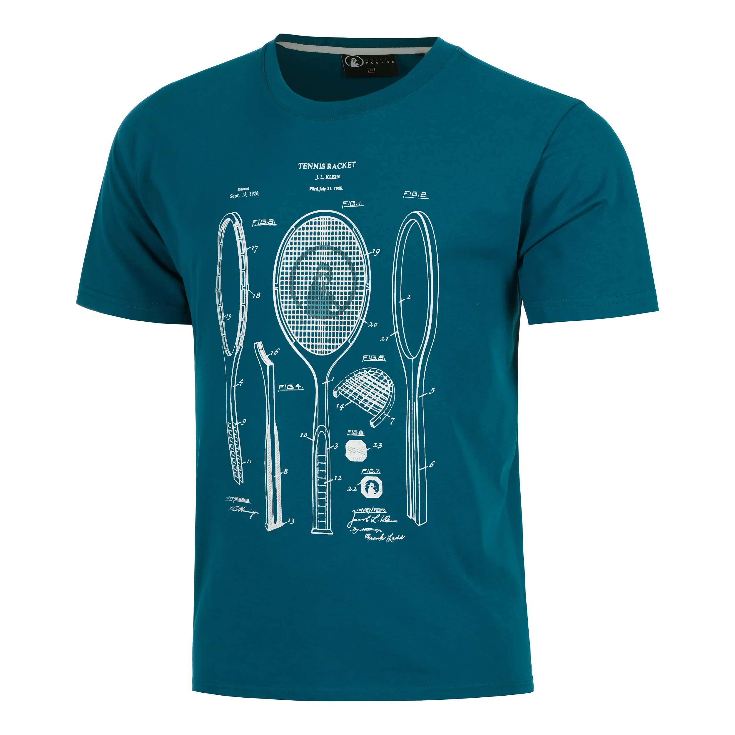 Create Rackitecture Camiseta De Manga Corta Hombres-Color Petróleo,Blanco