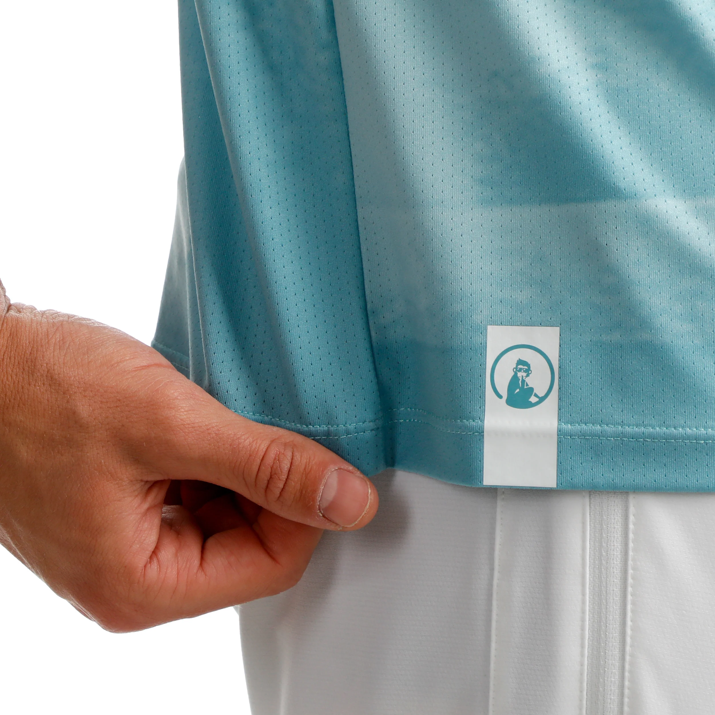Create Receiver Wipe Camiseta De Manga Corta Hombres-Azul Claro,Blanco - Image 9