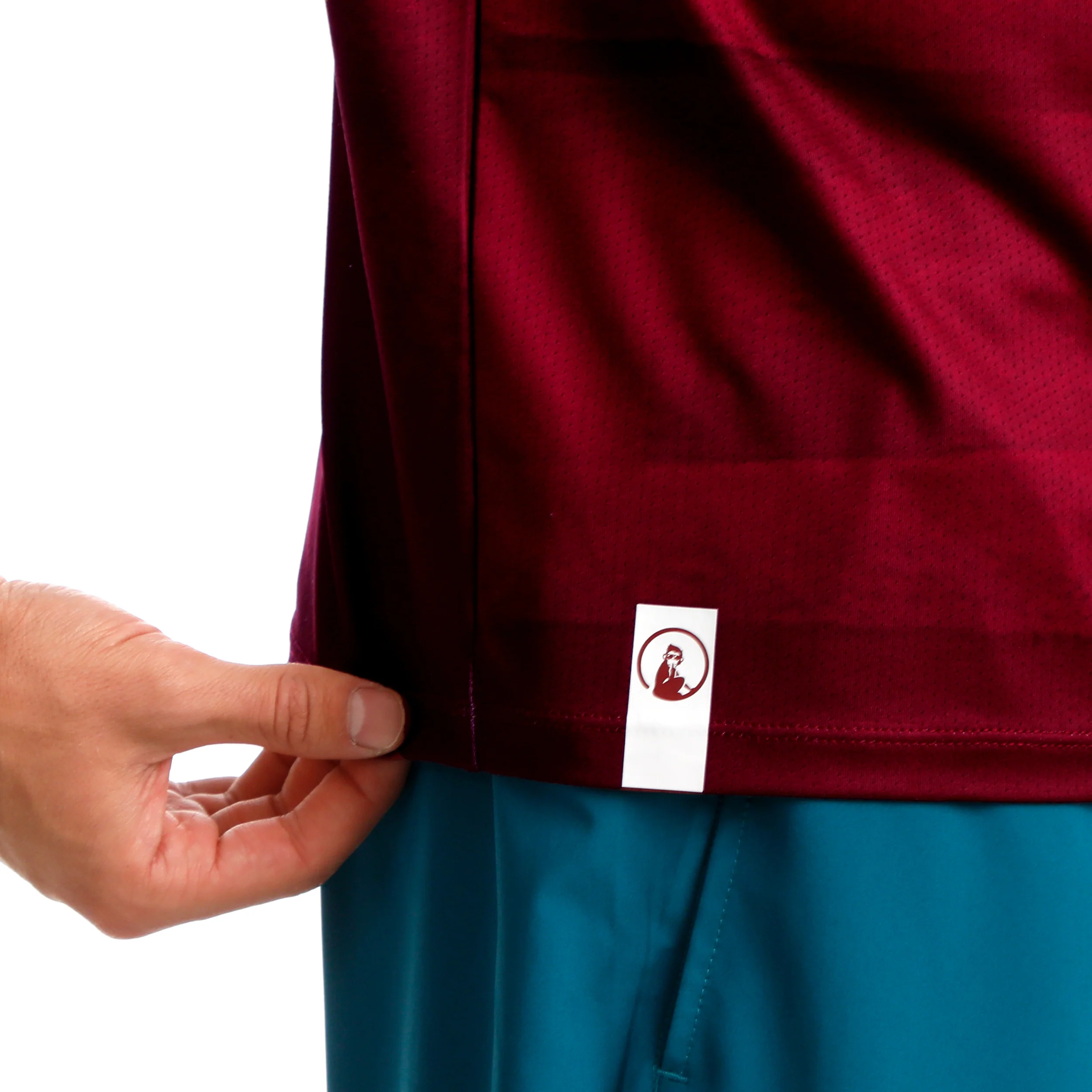Create Receiver Wipe Camiseta De Manga Corta Hombres-Rojo Vino,Blanco - Image 9
