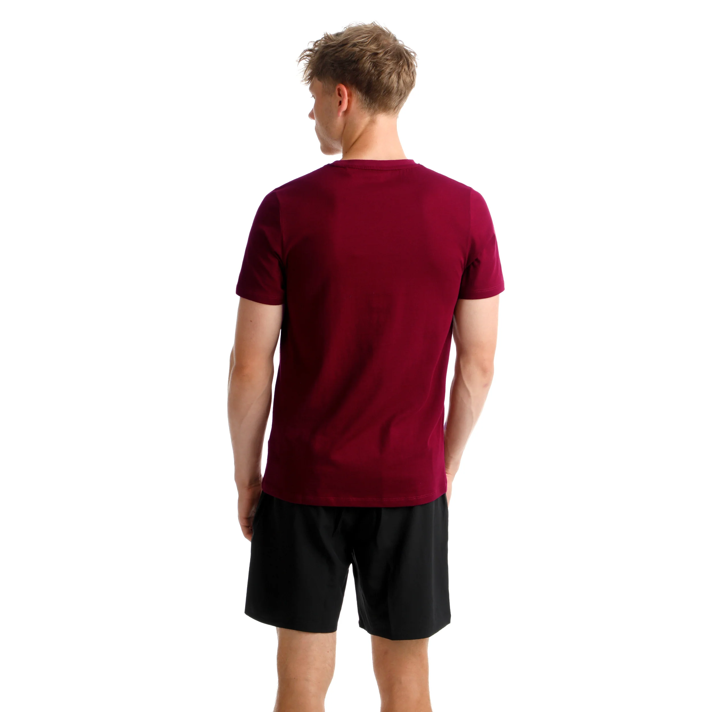 Create Trainings Camiseta De Manga Corta Hombres-Rojo Vino,Blanco - Image 6