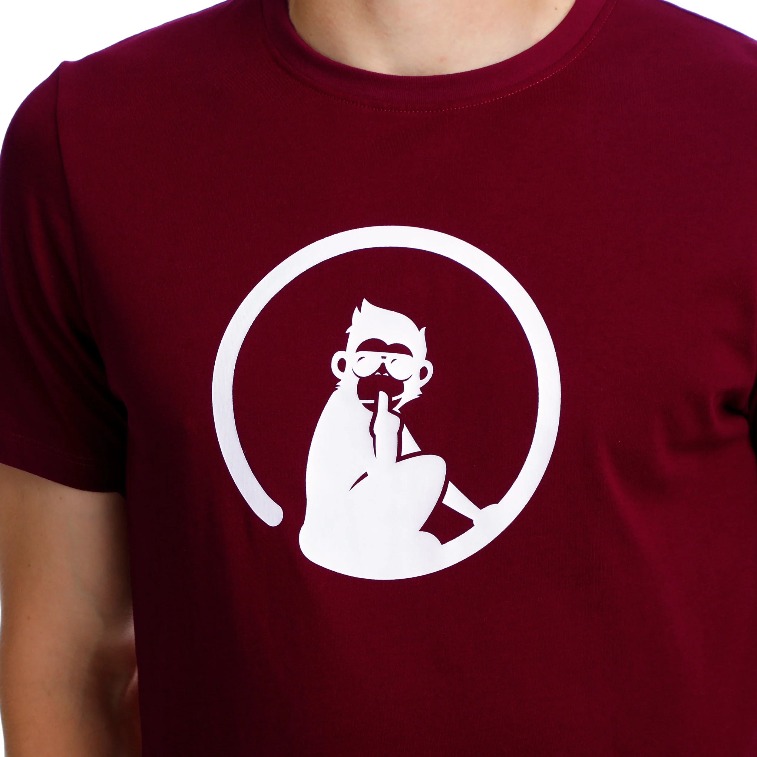 Create Trainings Camiseta De Manga Corta Hombres-Rojo Vino,Blanco - Image 8