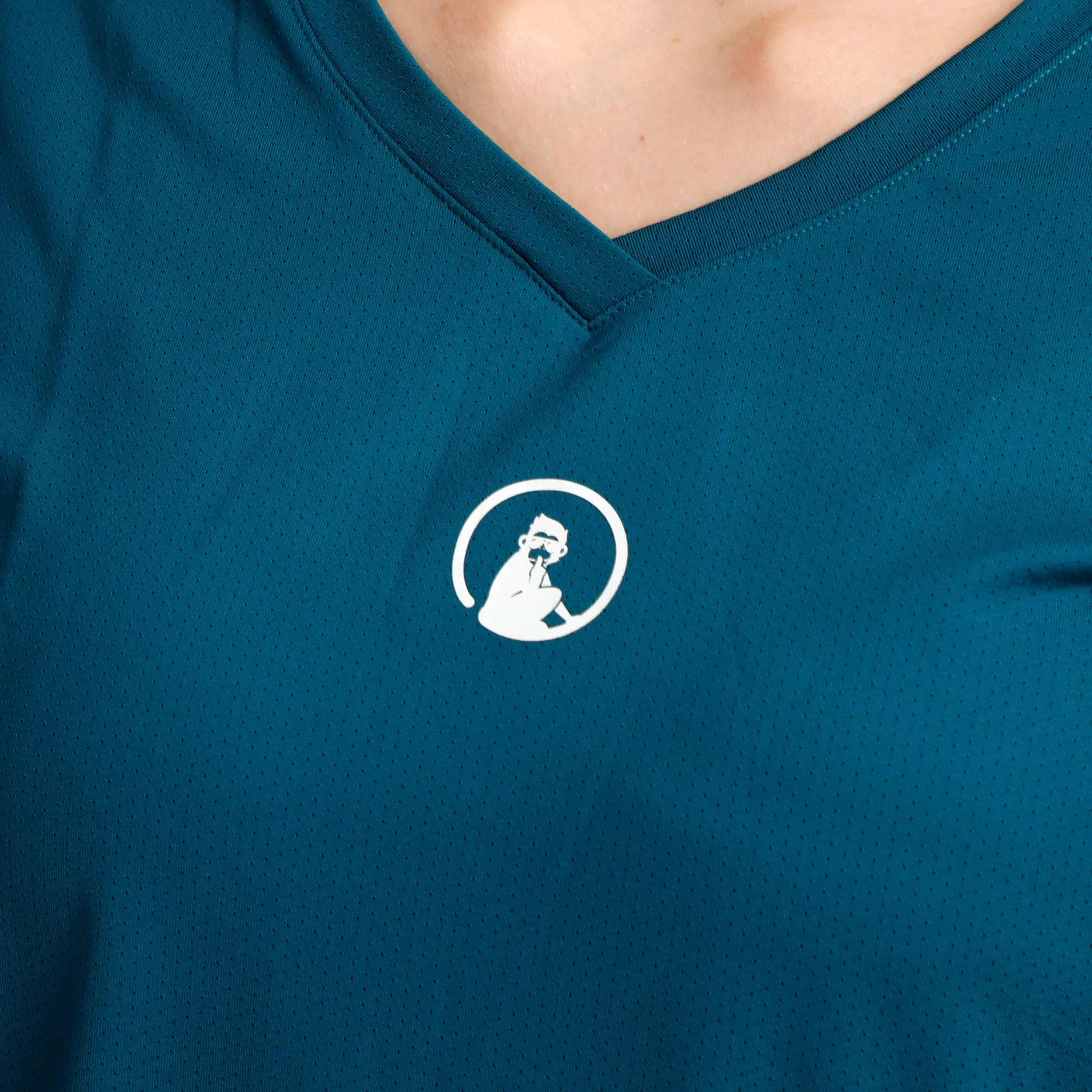 Create Volley Camiseta De Manga Corta Mujeres-Color Petróleo,Blanco - Image 7