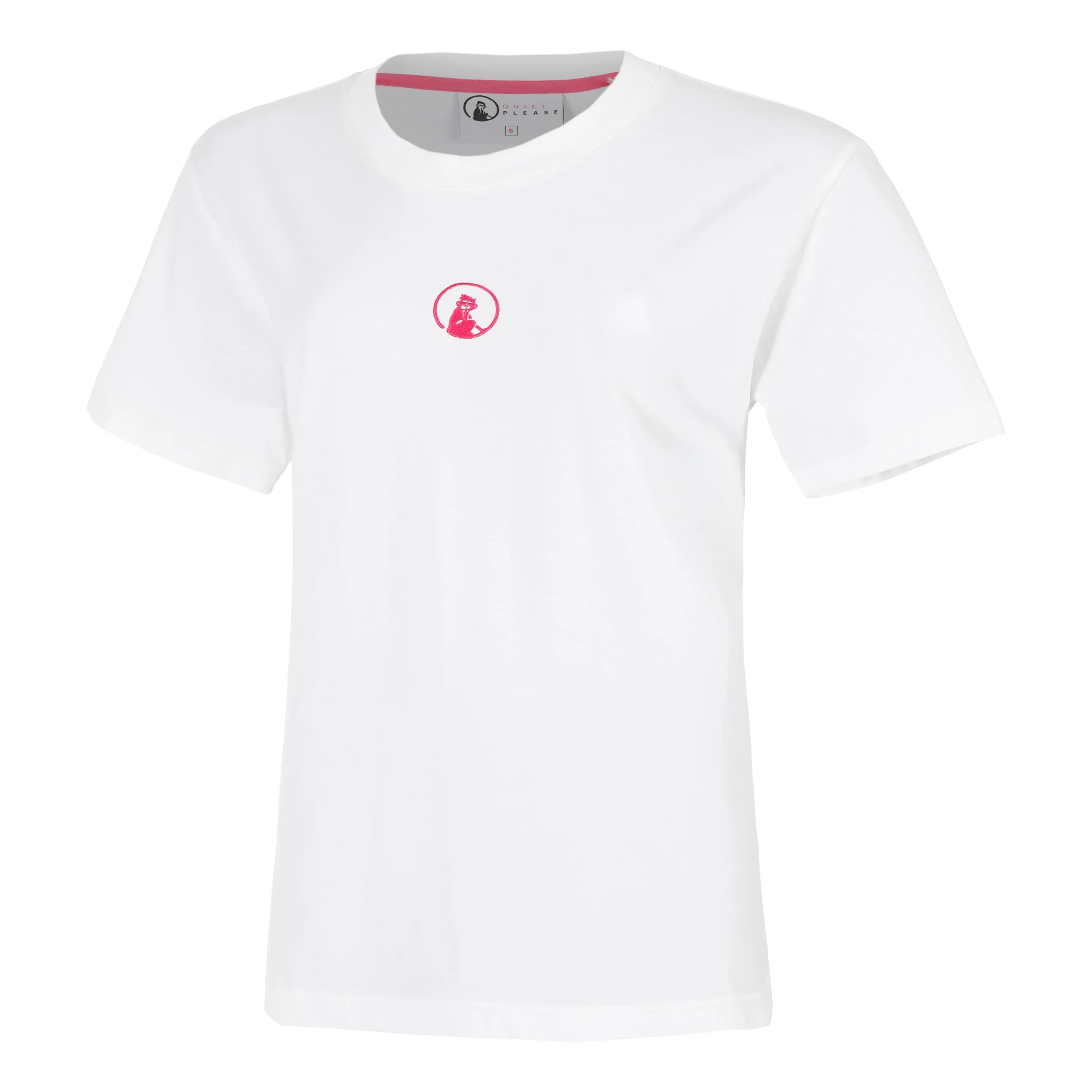 Create Wavy Boyfriend Camiseta De Manga Corta Mujeres-Blanco,Rosa - Image 2
