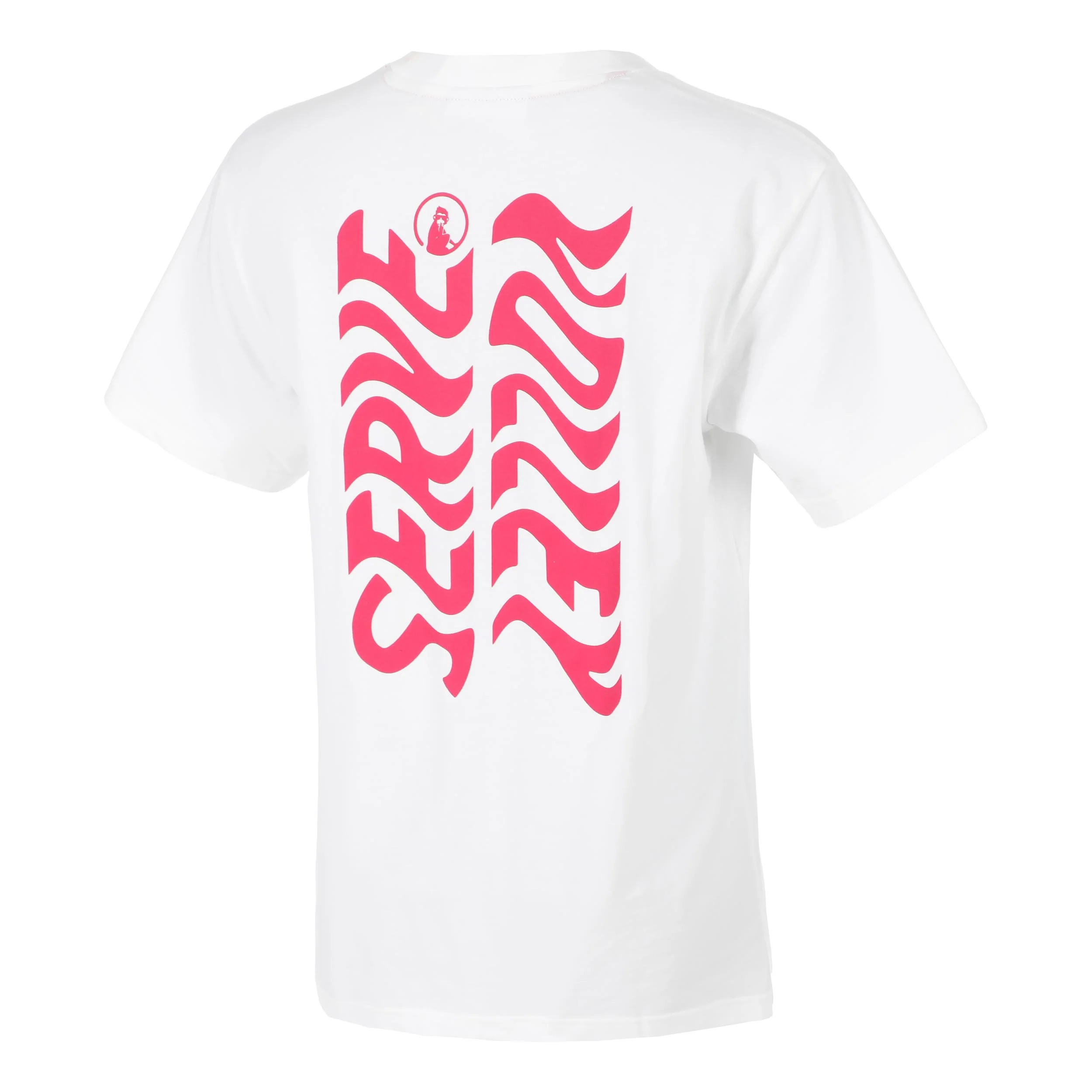 Create Wavy Boyfriend Camiseta De Manga Corta Mujeres-Blanco,Rosa - Image 3