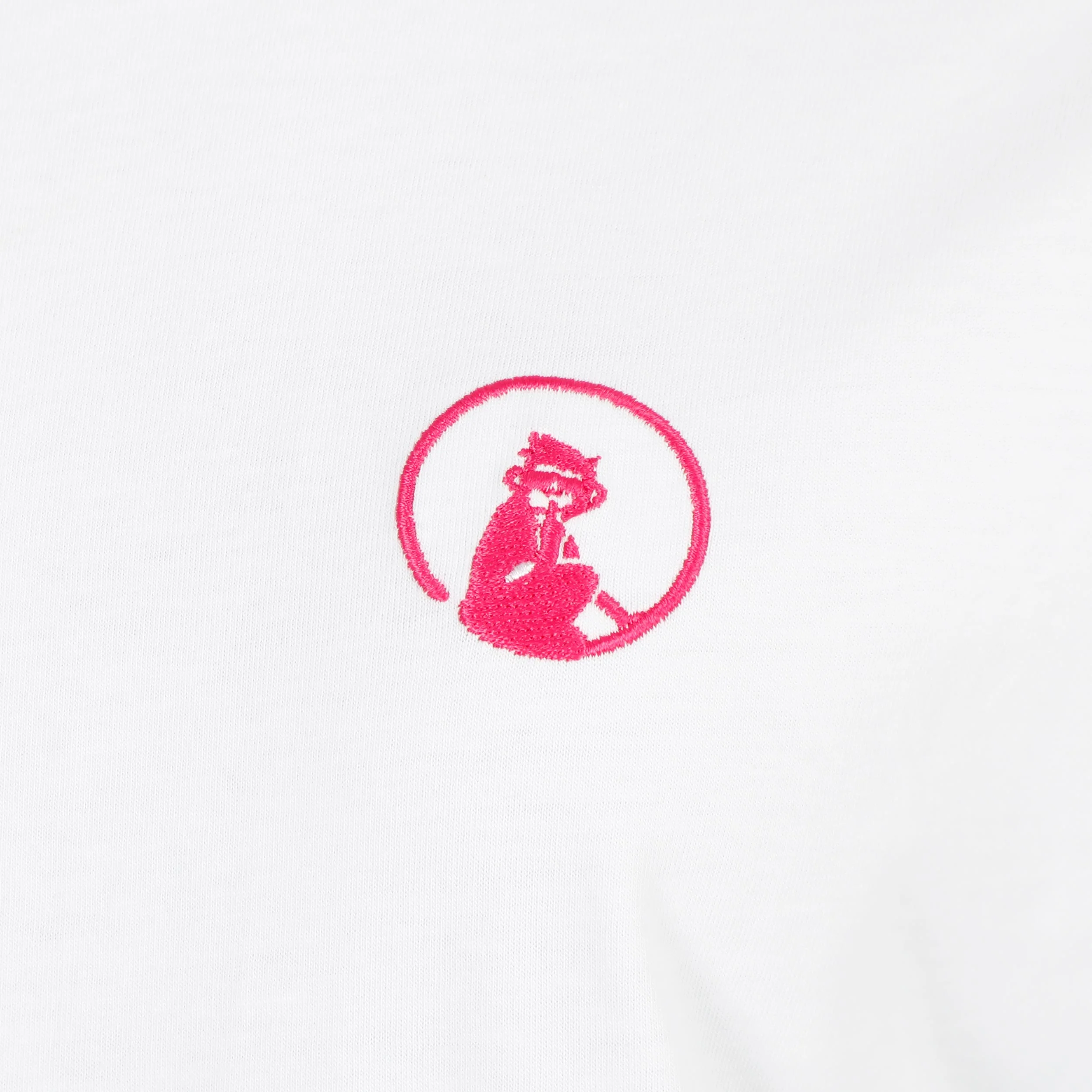 Create Wavy Boyfriend Camiseta De Manga Corta Mujeres-Blanco,Rosa - Image 4