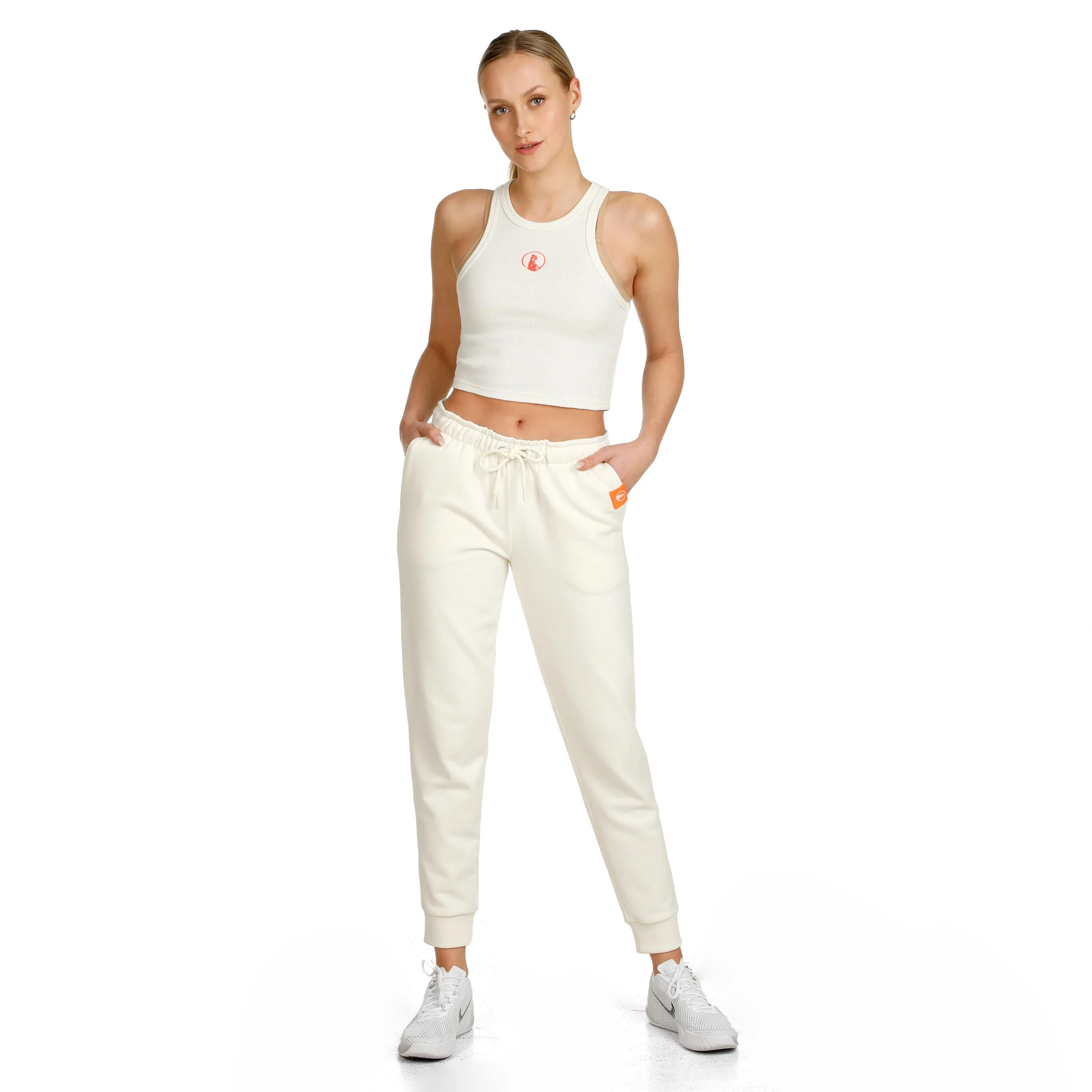 Crossroad Ribbed Camiseta De Tirantes Mujeres-Blanco - Image 3