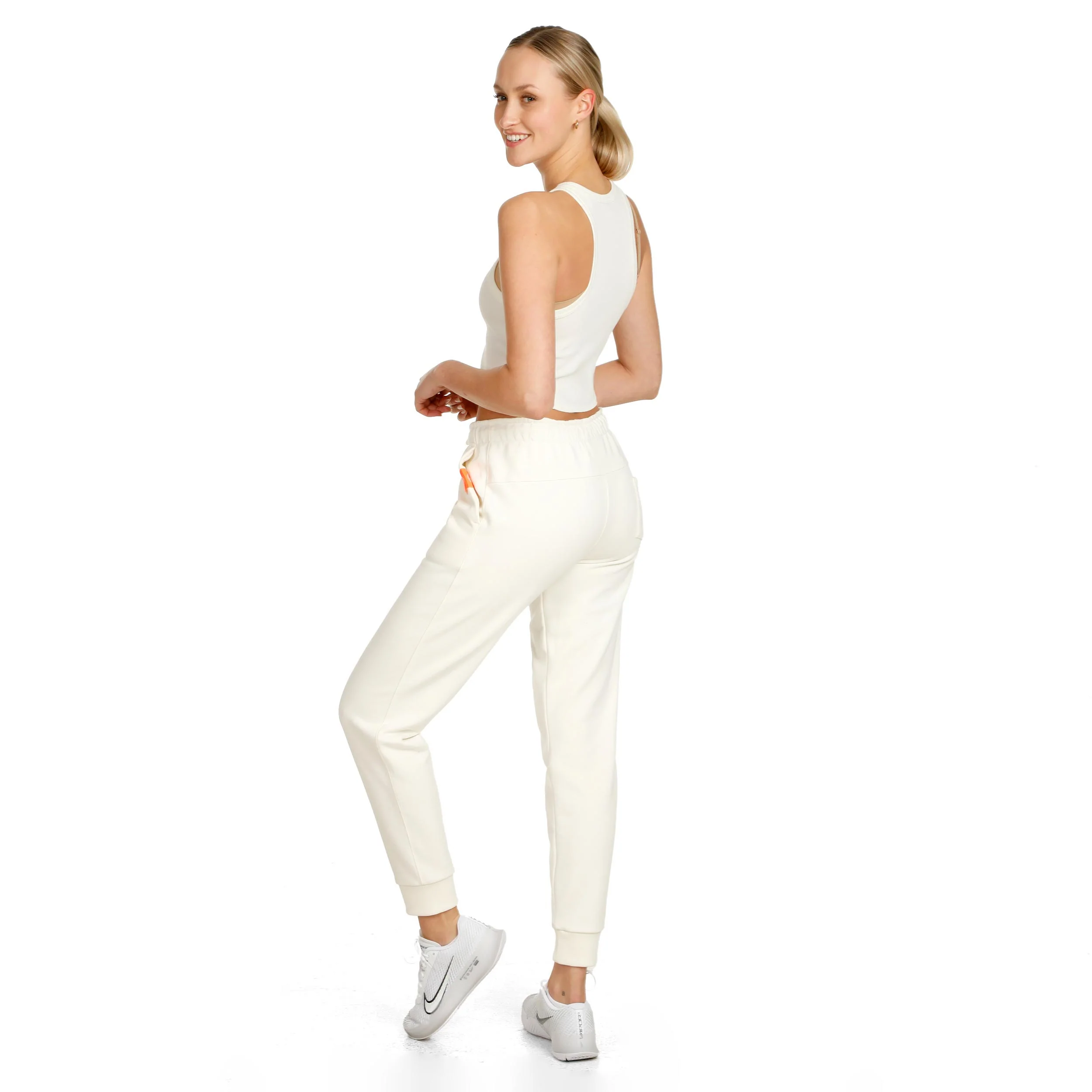 Crossroad Ribbed Camiseta De Tirantes Mujeres-Blanco - Image 4