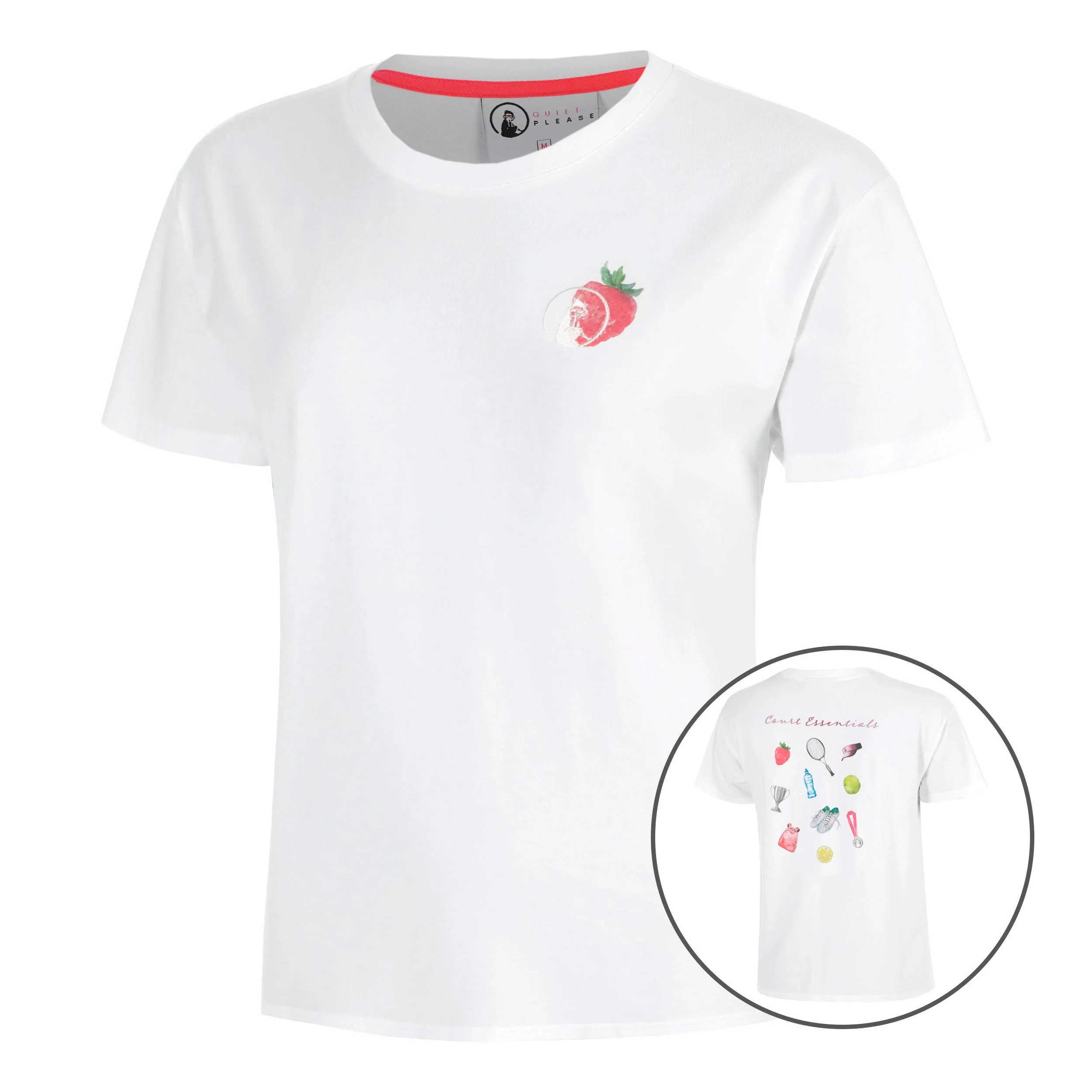 Crush Court Essentials Camiseta de manga corta Mujeres-blanco, blanco