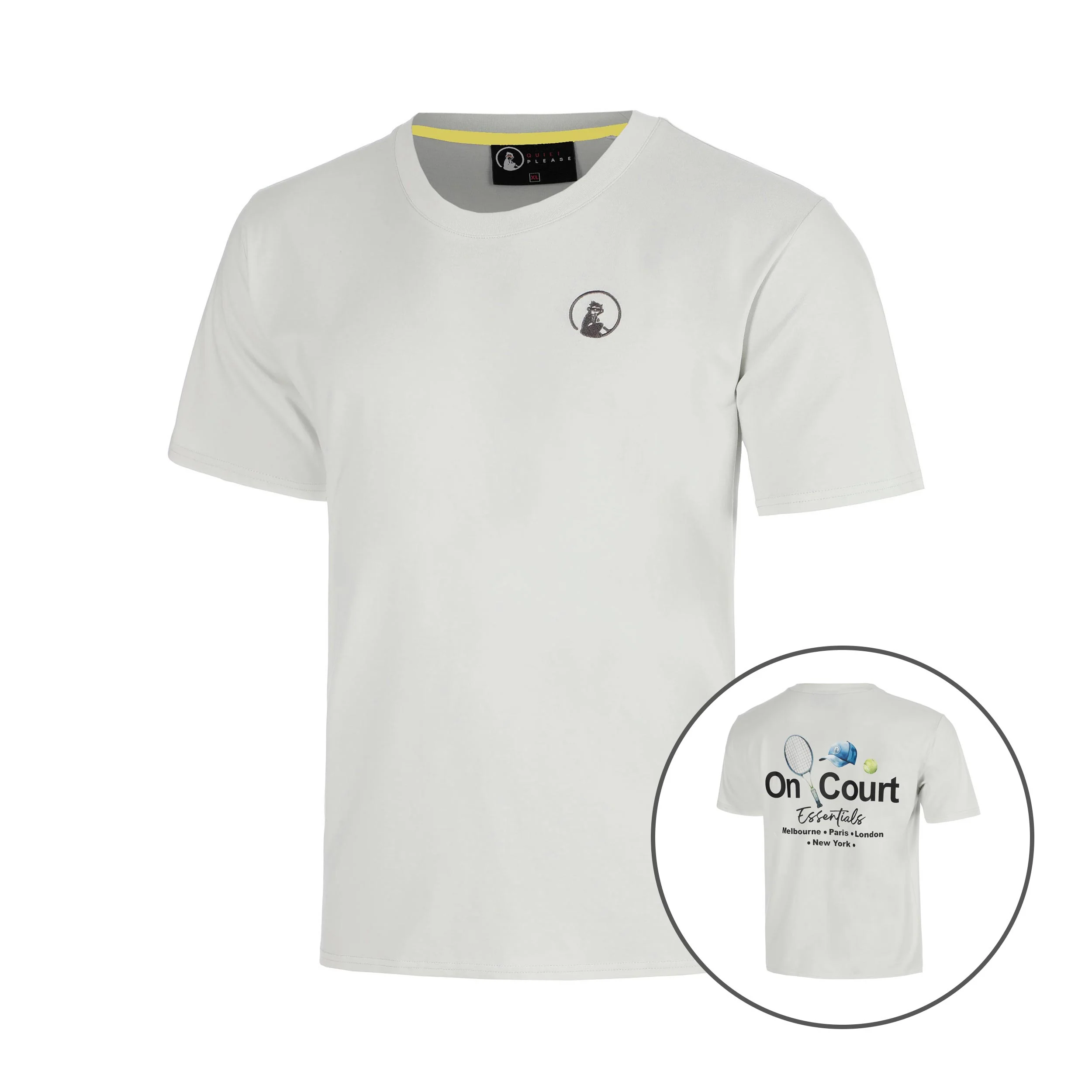 Crush On Court Essentials Camiseta de manga corta Chicos-gris claro, negro