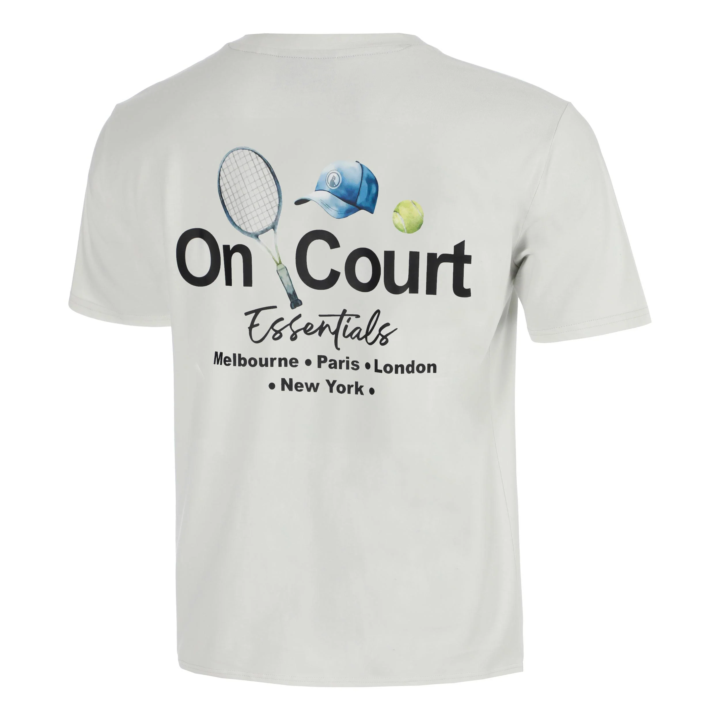 Crush On Court Essentials Camiseta de manga corta Hombres-gris claro, negro - Image 3