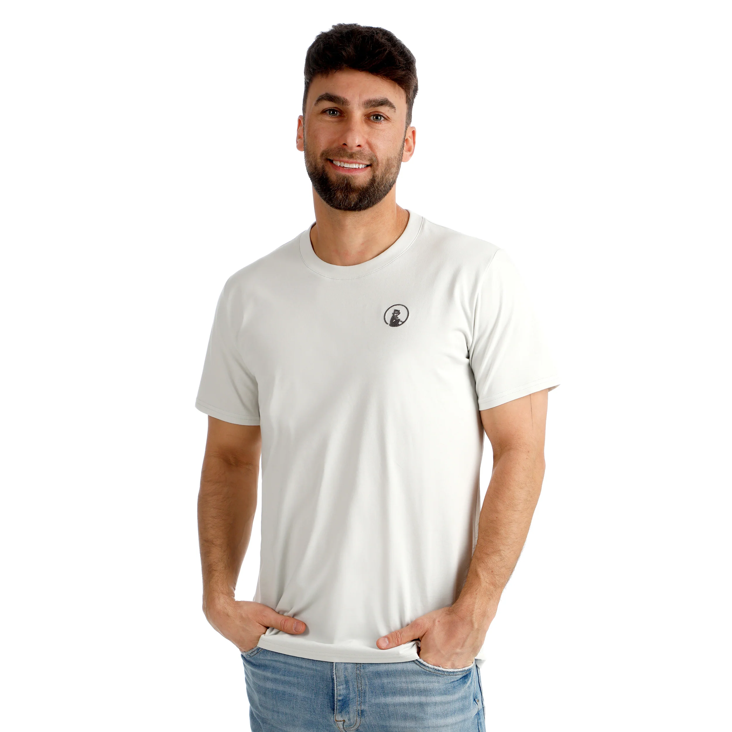 Crush On Court Essentials Camiseta de manga corta Hombres-gris claro, negro - Image 6