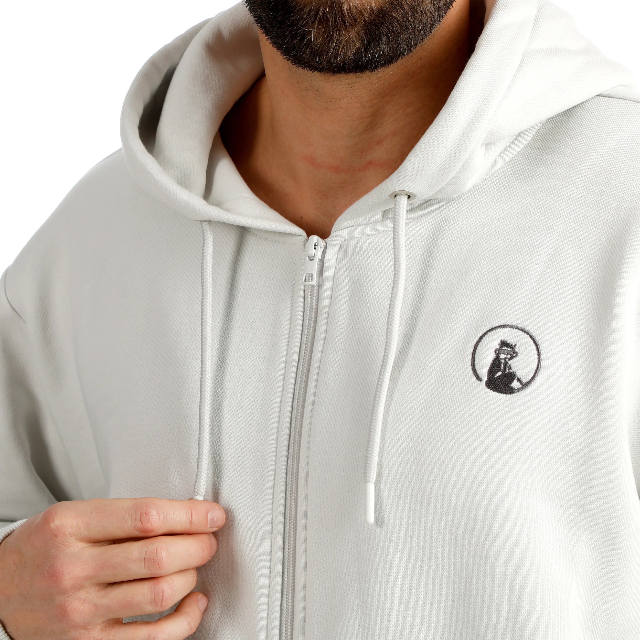 Crush On Court Essentials Sudadera con cremallera Hombres-gris claro, negro - Image 11