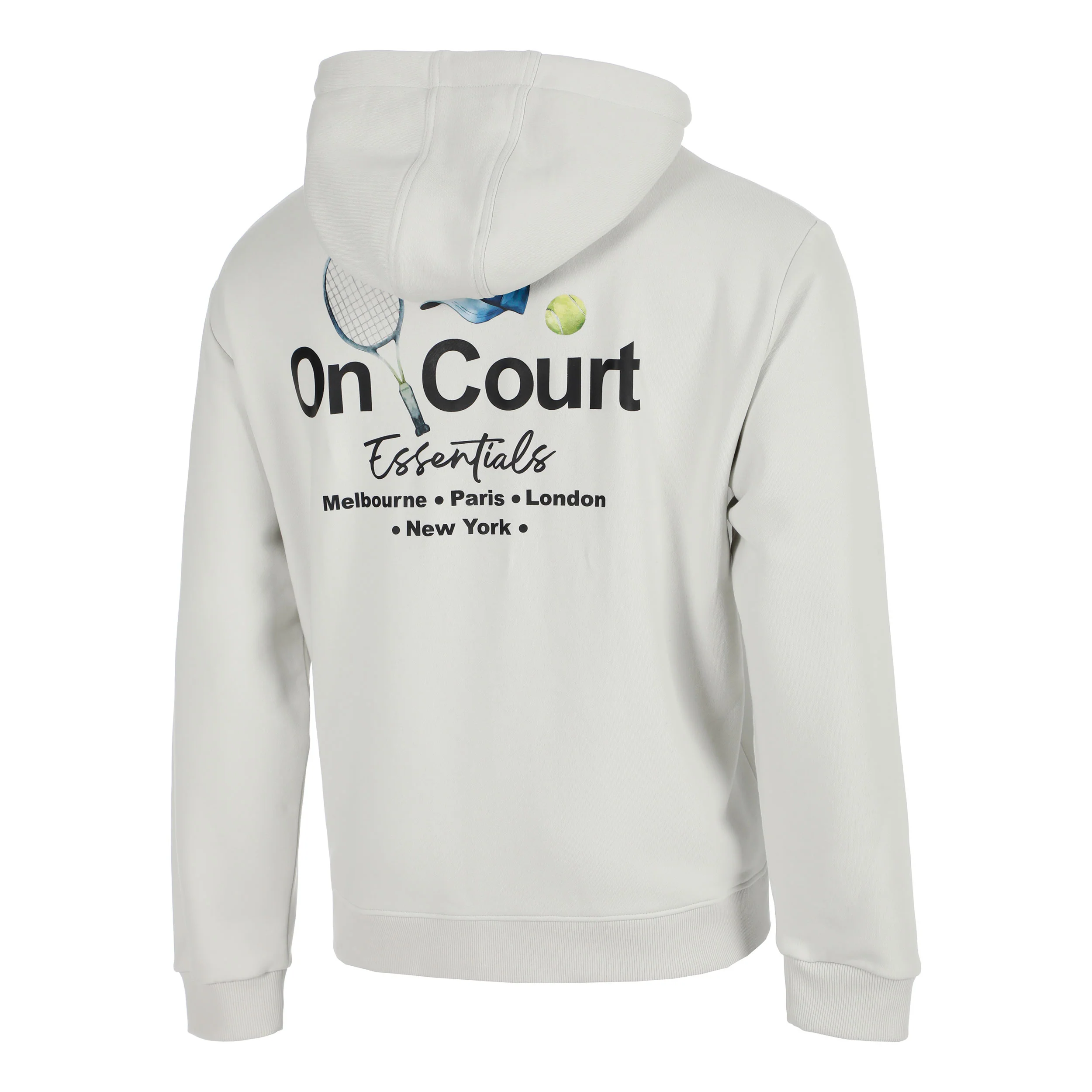 Crush On Court Essentials Sudadera con cremallera Hombres-gris claro, negro - Image 3