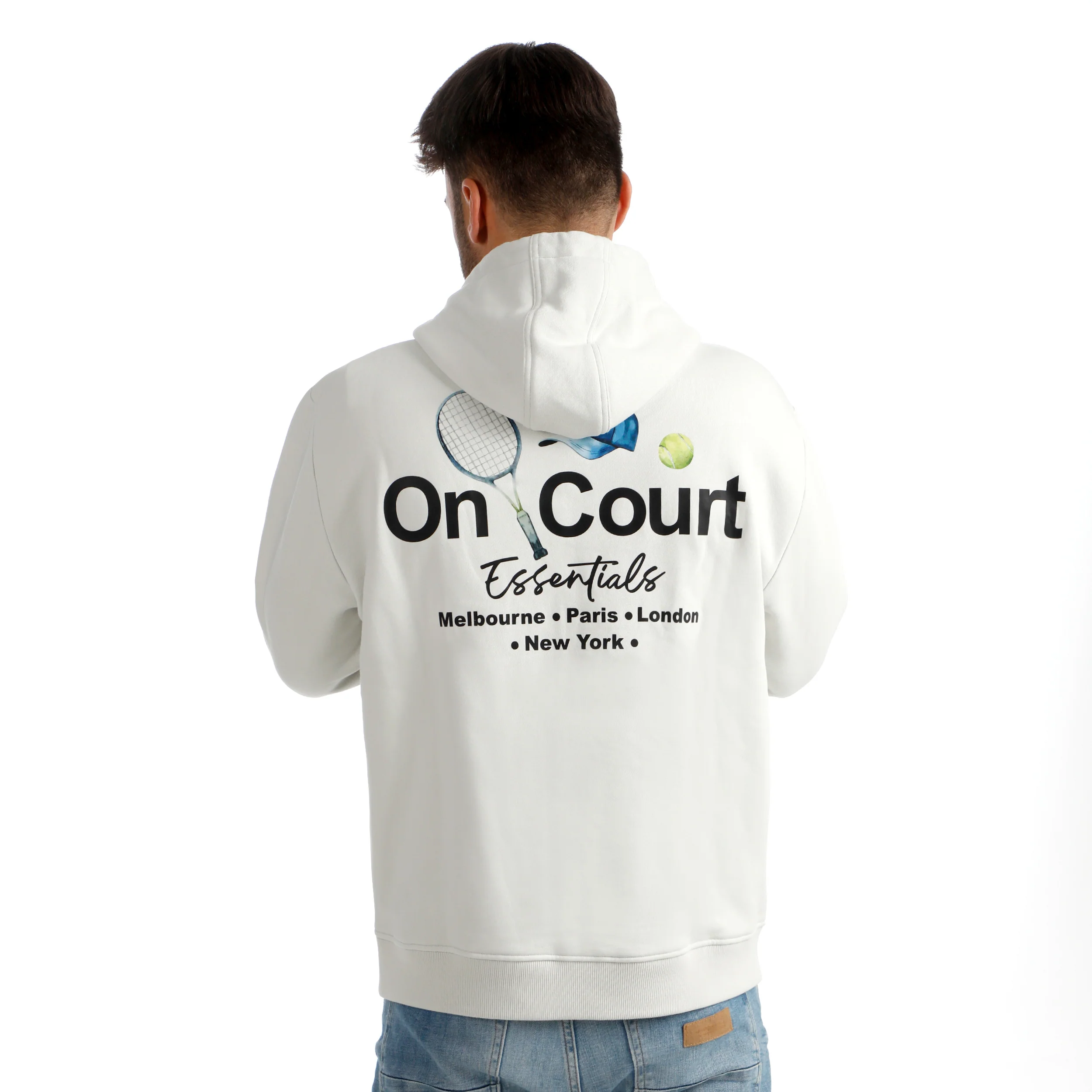 Crush On Court Essentials Sudadera con cremallera Hombres-gris claro, negro - Image 8