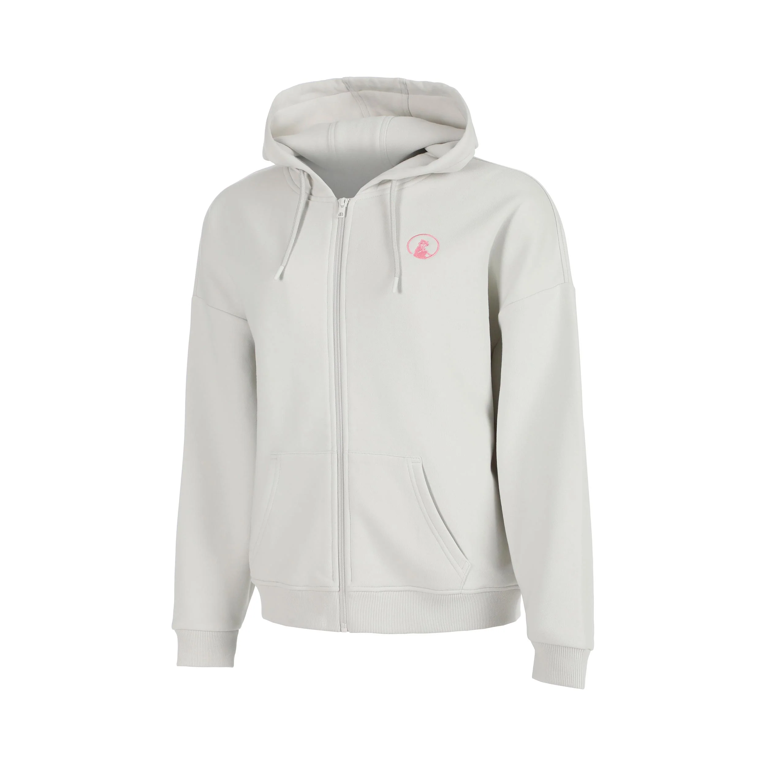 Crush Palm Court Sudadera con cremallera Chicas-gris claro, rosa neón - Image 2