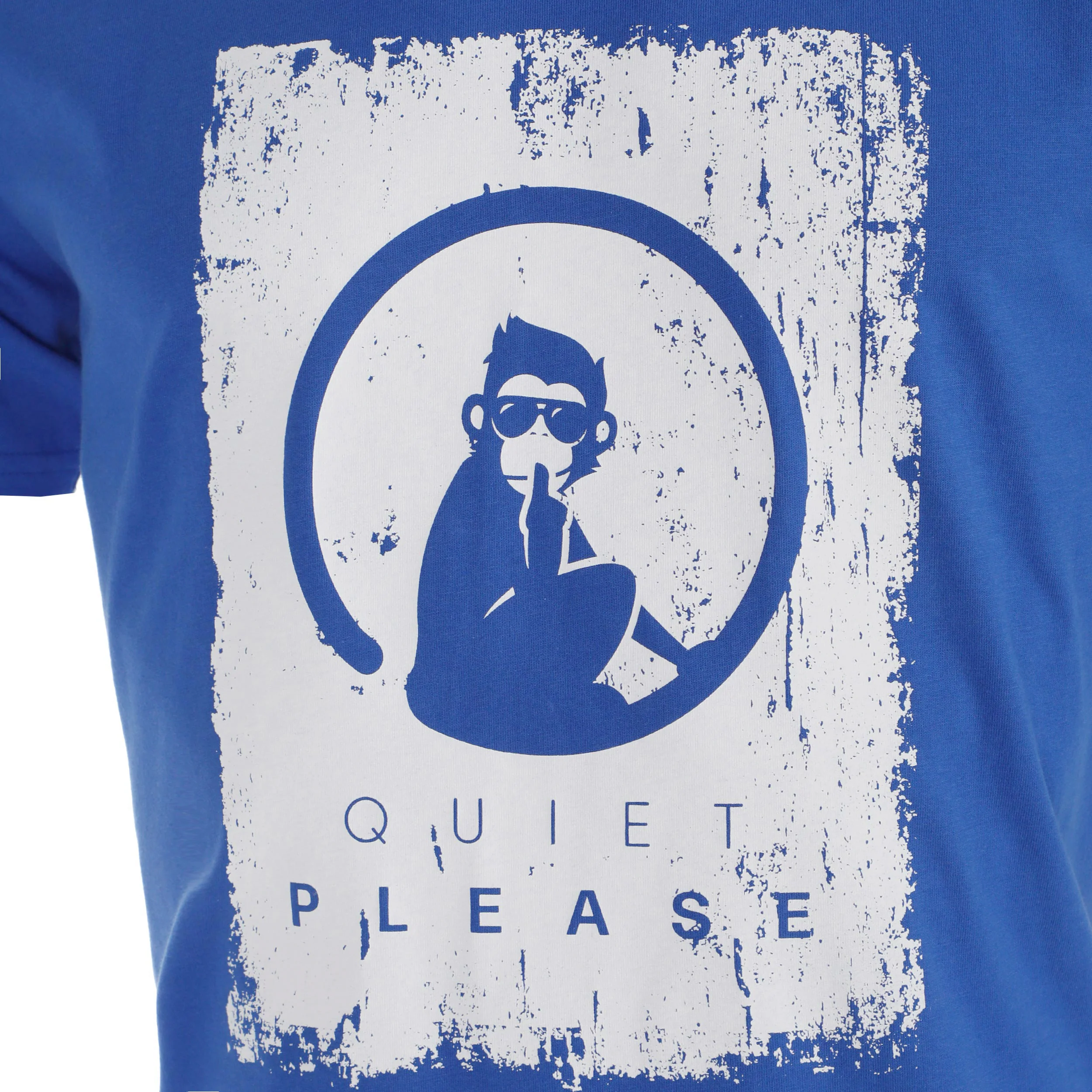 Crush Scraped Camiseta de manga corta Hombres-azul, blanco - Image 3