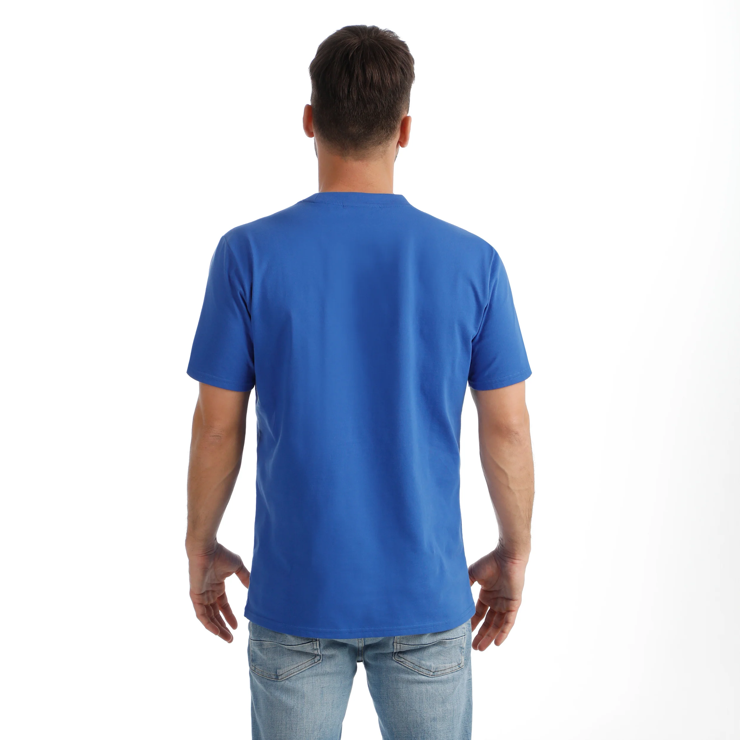 Crush Scraped Camiseta de manga corta Hombres-azul, blanco - Image 5