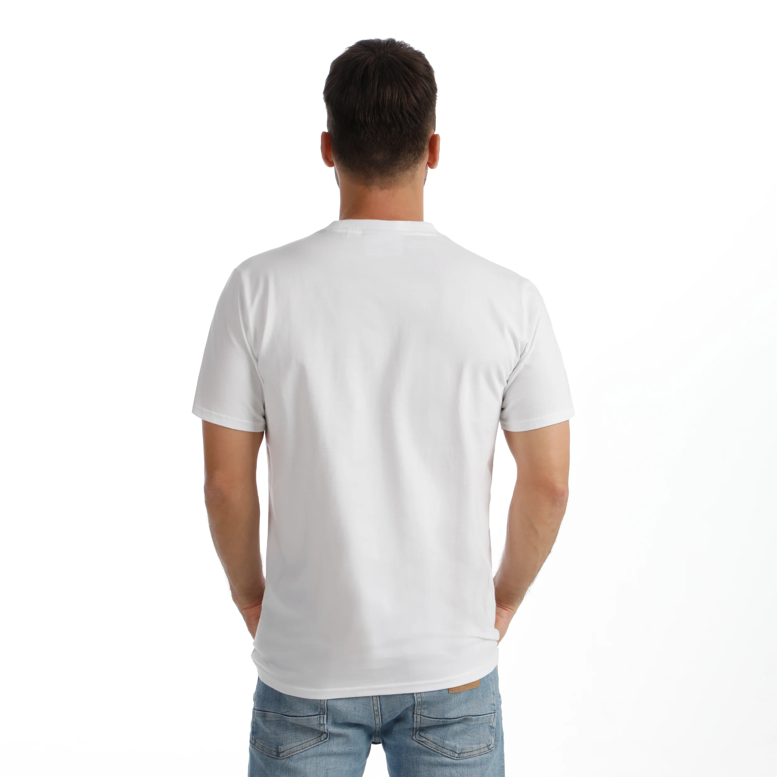 Crush Scraped Camiseta de manga corta Hombres-blanco, verde - Image 5