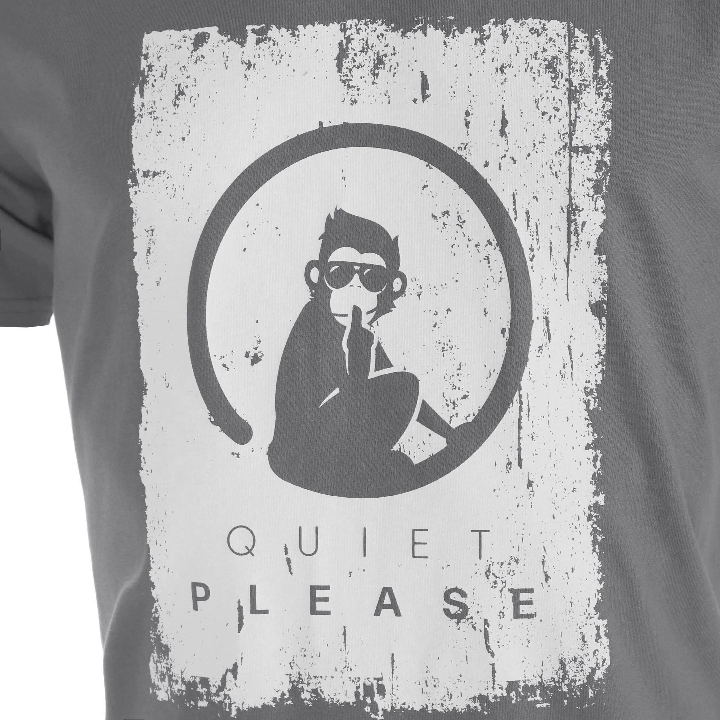 Crush Scraped Camiseta de manga corta Hombres-gris oscuro, gris claro - Image 3