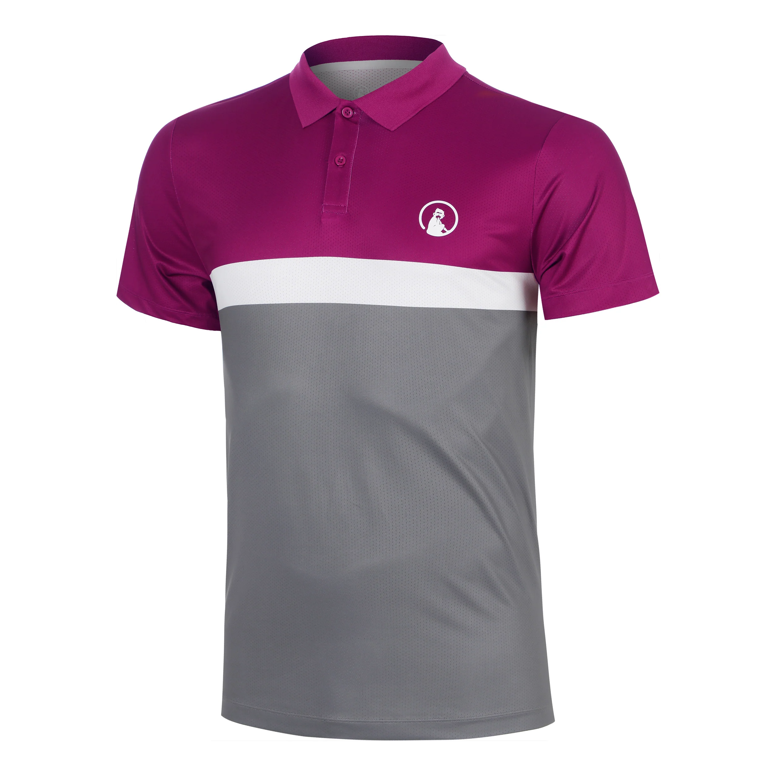 Crush Tournament Block Polo Hombres - berry, blanco