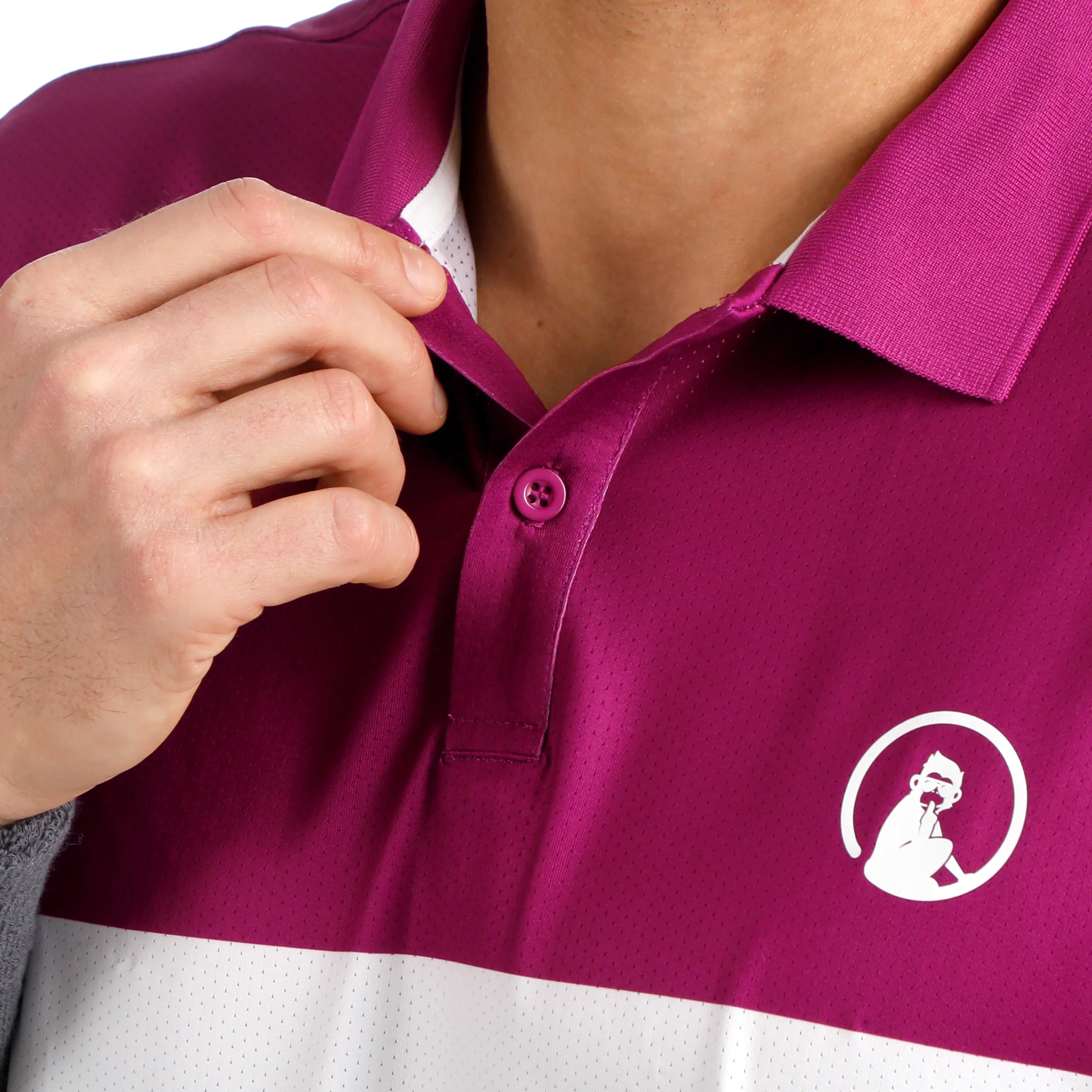 Crush Tournament Block Polo Hombres - berry, blanco - Image 7