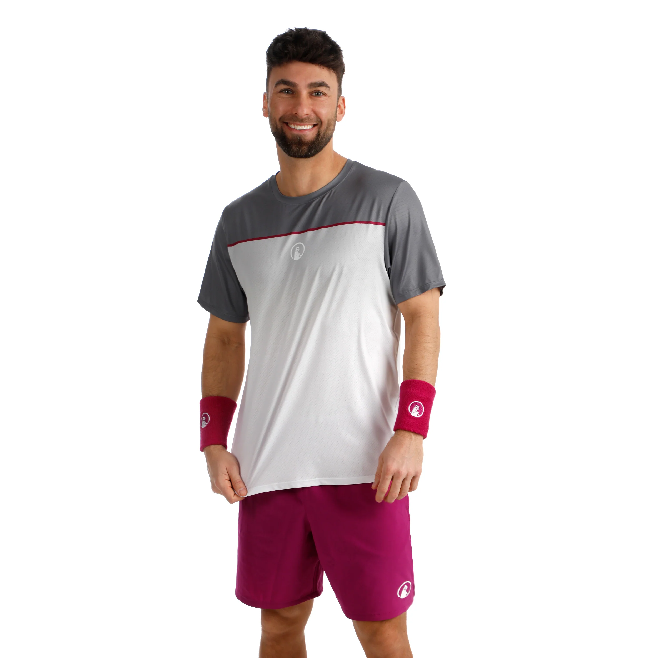 Drop 7in Shorts Hombres-berry, blanco - Image 6