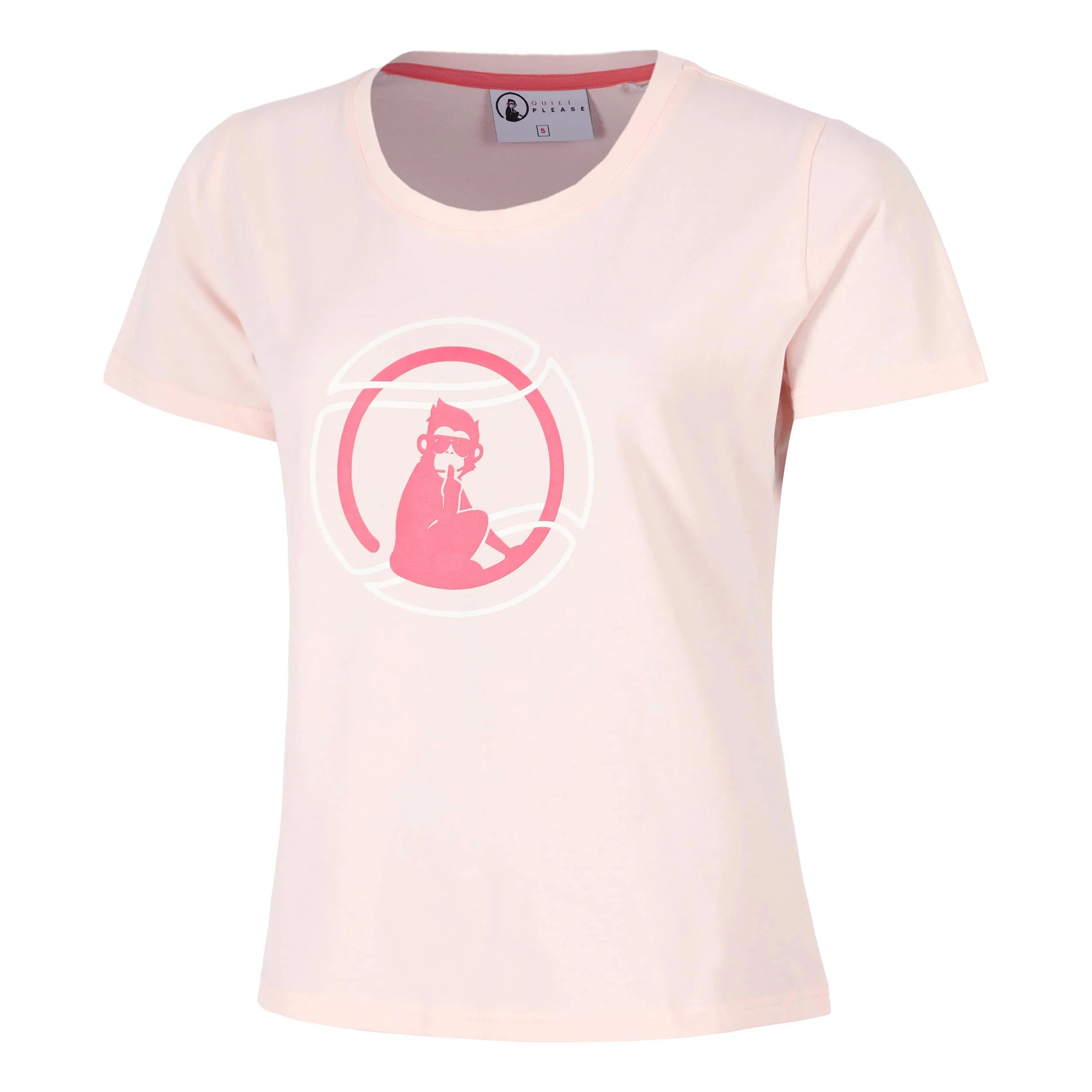 Endlessly Bracket Camiseta De Manga Corta Mujeres-Rosa,Multicolor