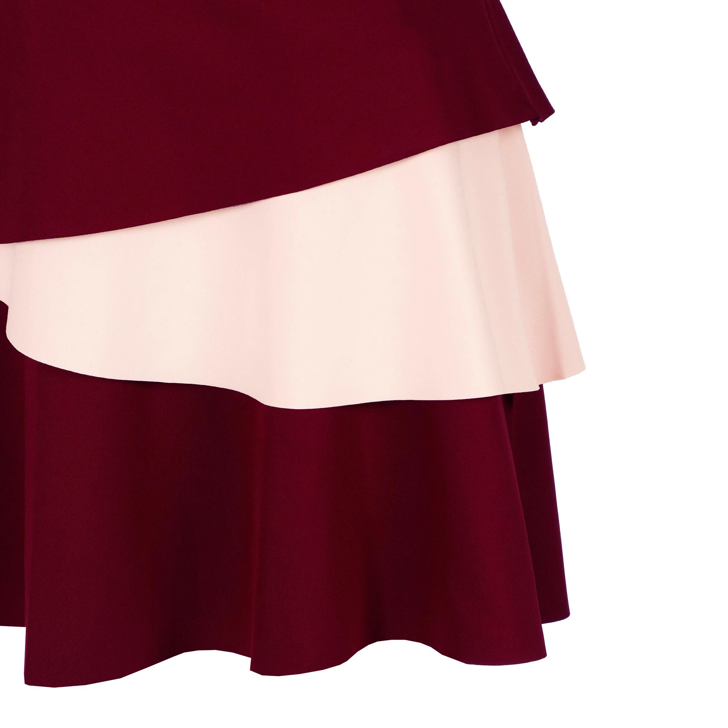 Endlessly Flounce Vestido Mujeres-Rojo Vino,Rosa - Image 11