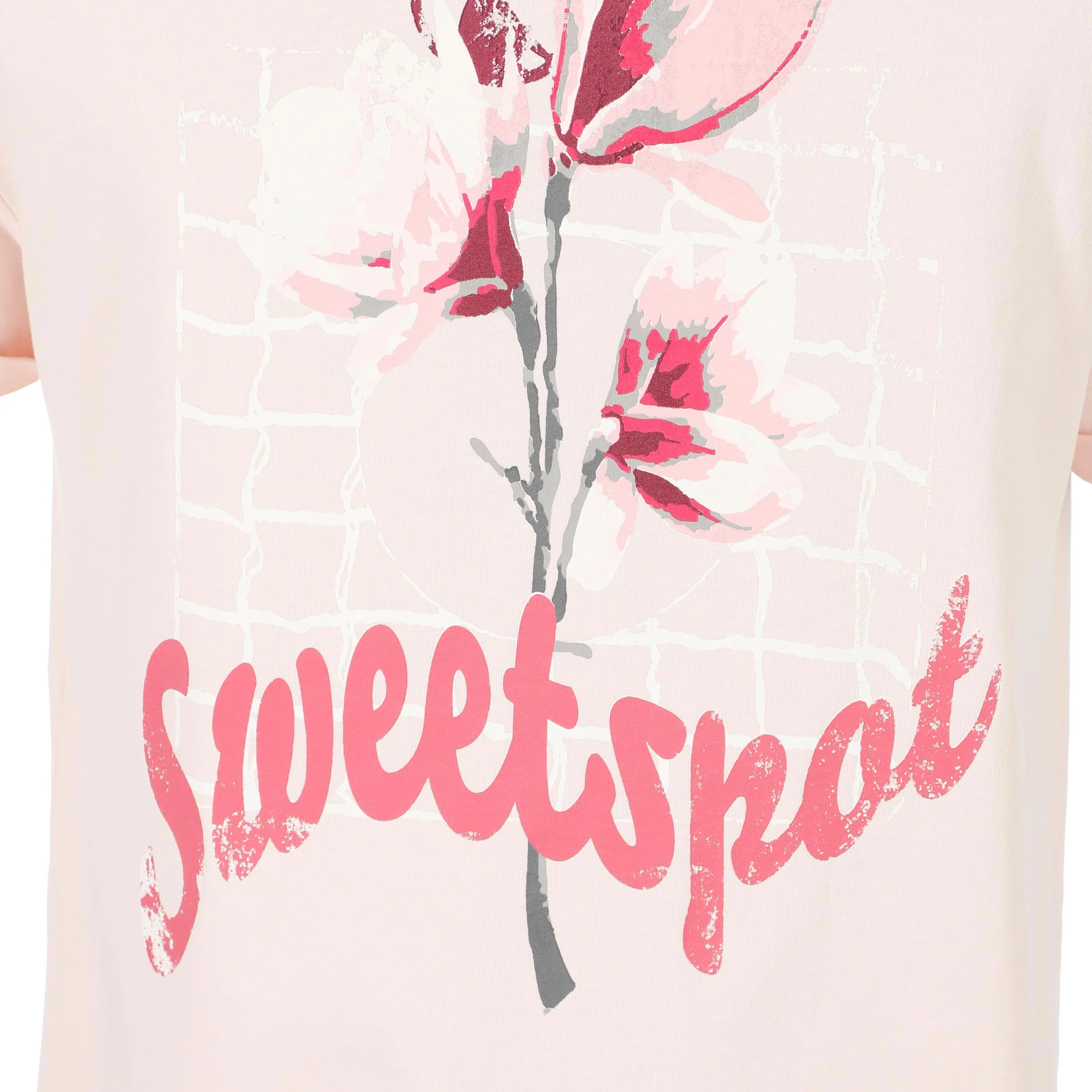 Endlessly Flower Camiseta De Manga Corta Mujeres-Rosa,Multicolor - Image 6