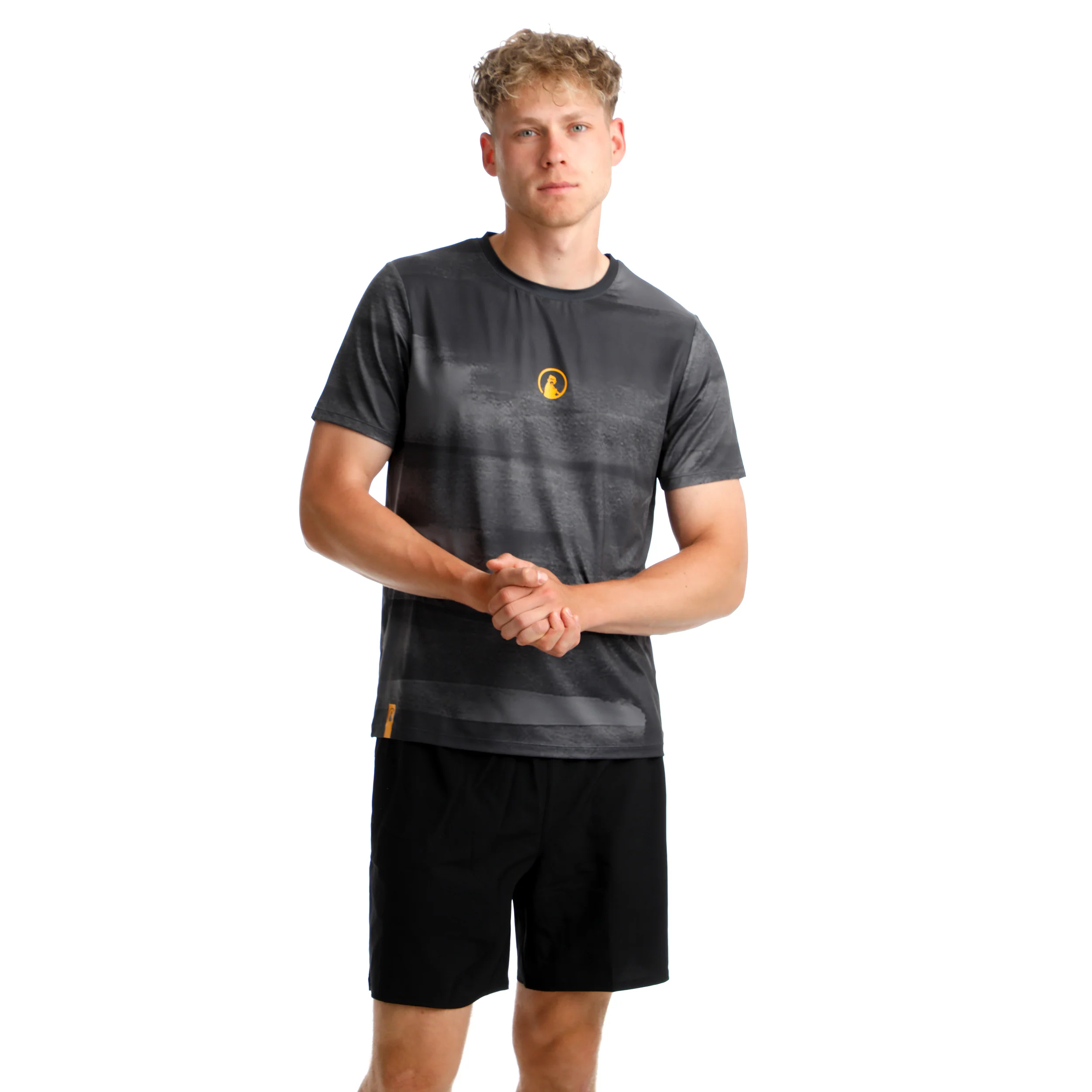 Endlessly Receiver Wipe Camiseta De Manga Corta Hombres-Antracita,Naranja - Image 5