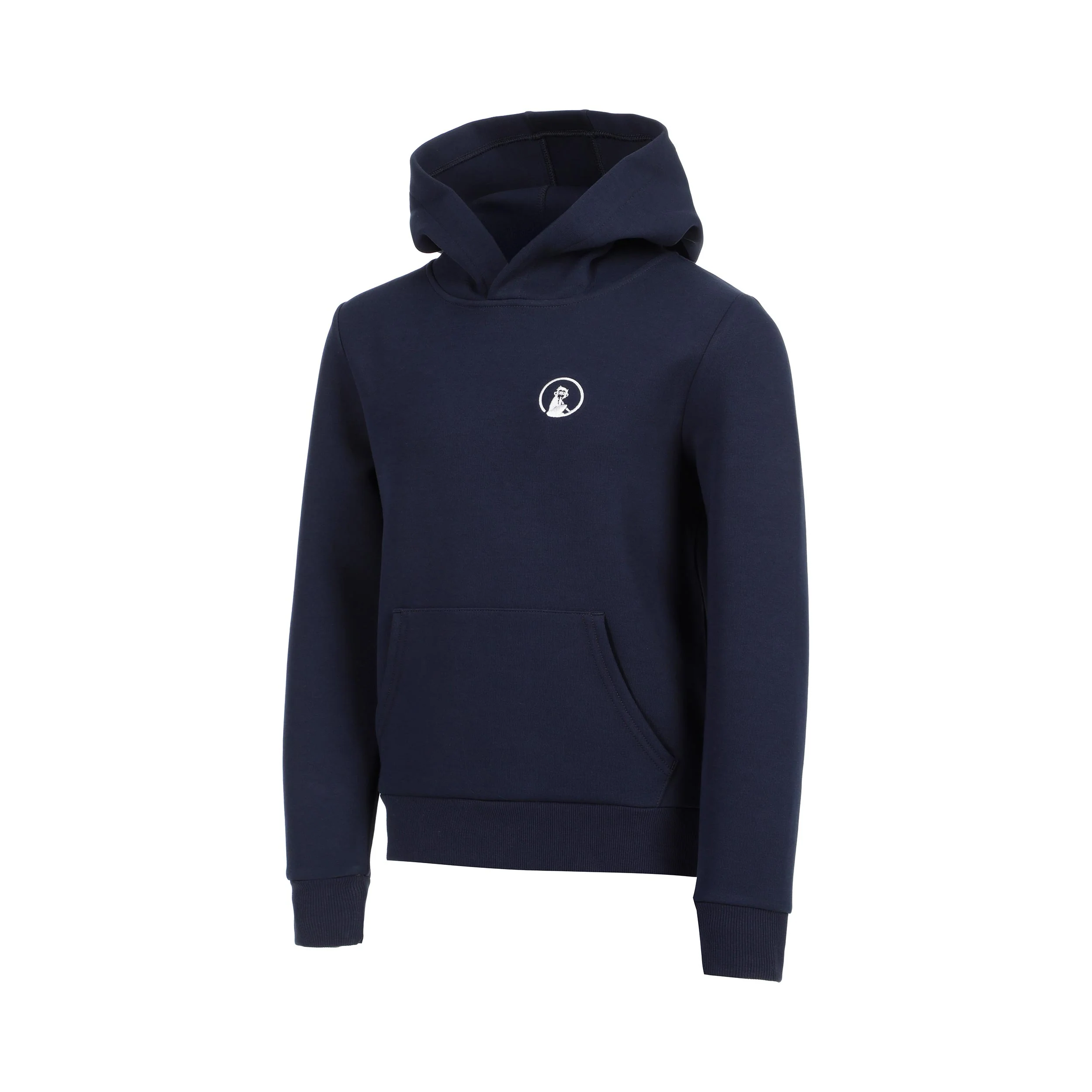 Essential Sudadera con capucha Niños - azul oscuro, blanco