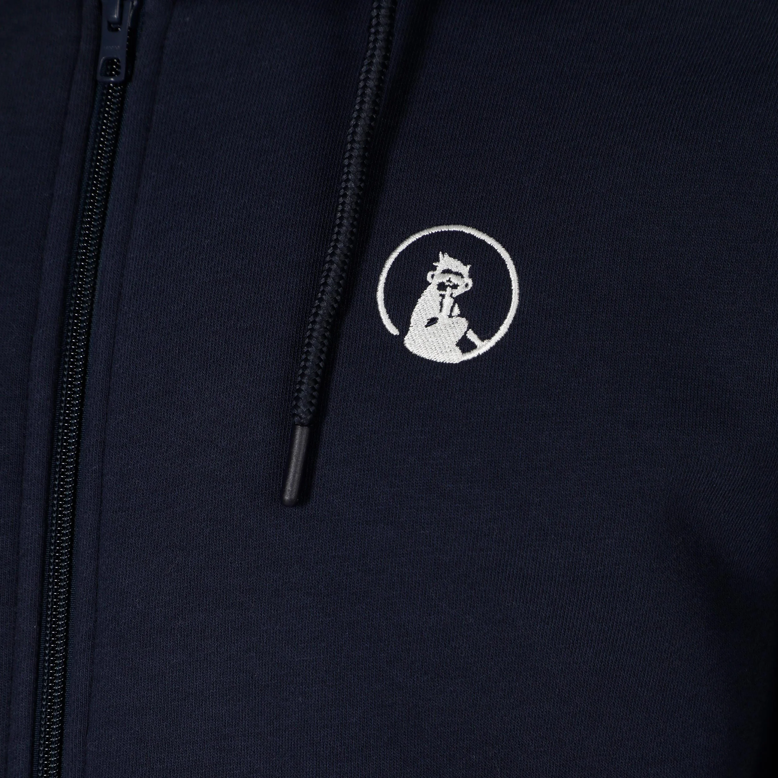 Essential Zip Sudadera con cremallera Hombres-azul oscuro - Image 3
