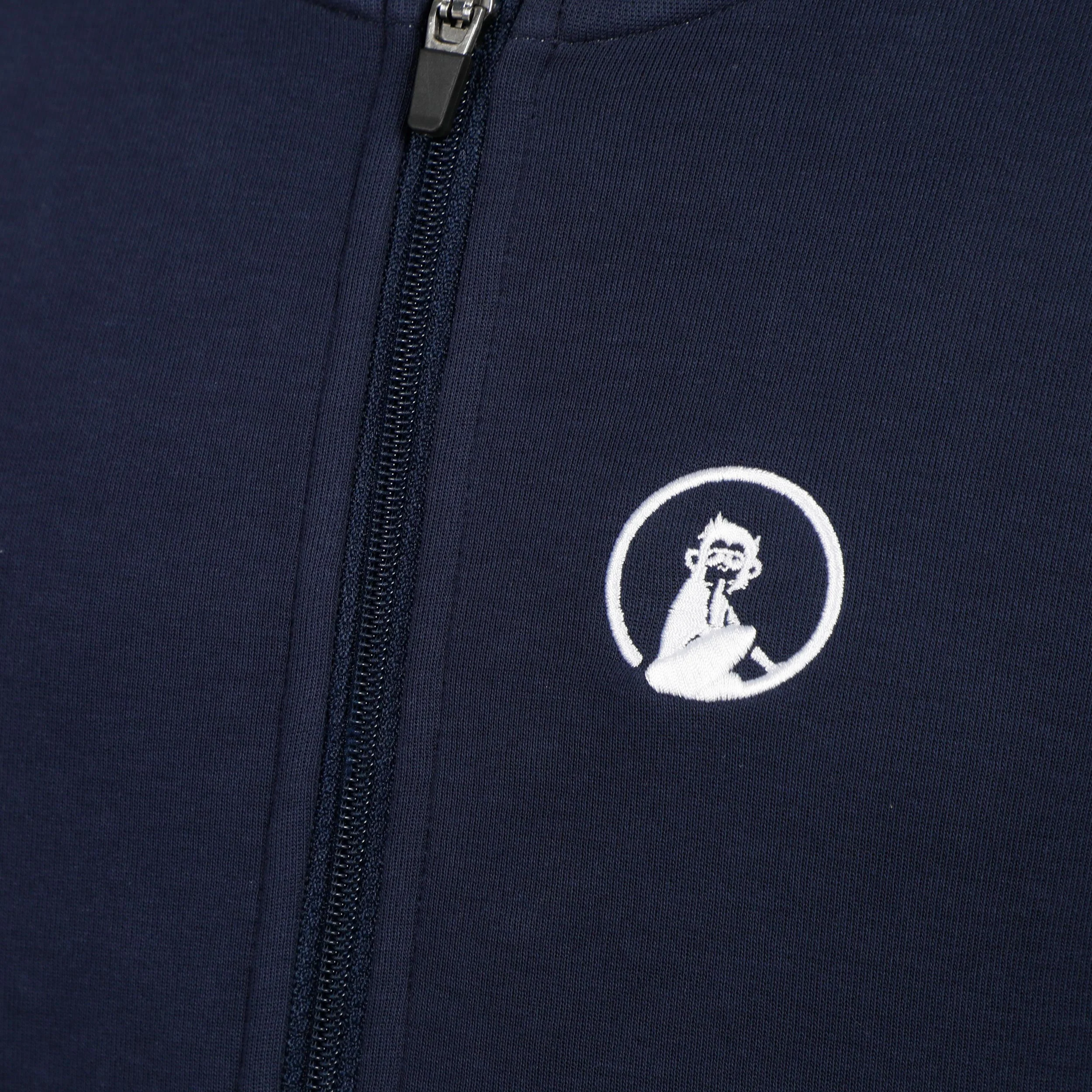 Essential Zip Sudadera con cremallera Niños - azul oscuro, blanco - Image 3