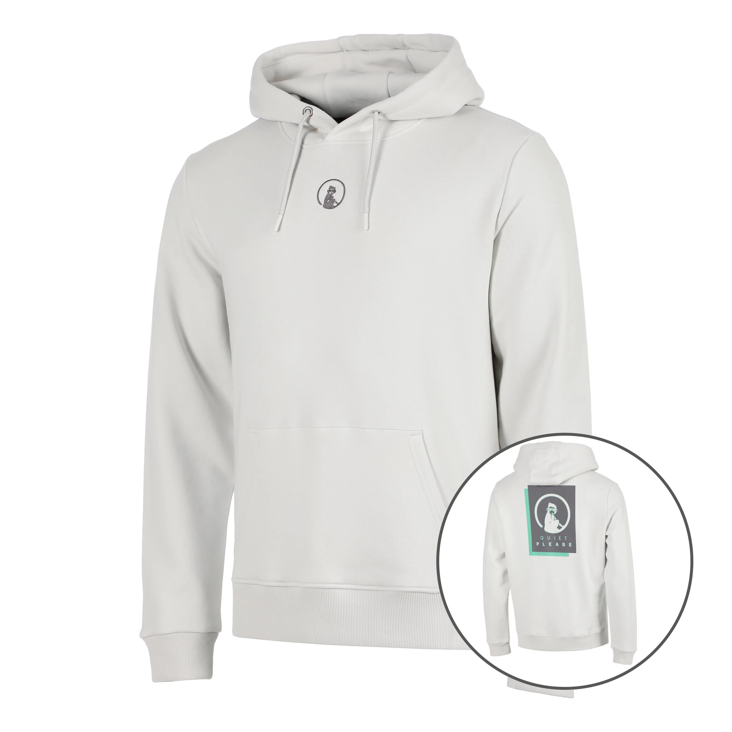 Joy Layer Sudadera con capucha Hombres-gris claro, gris oscuro