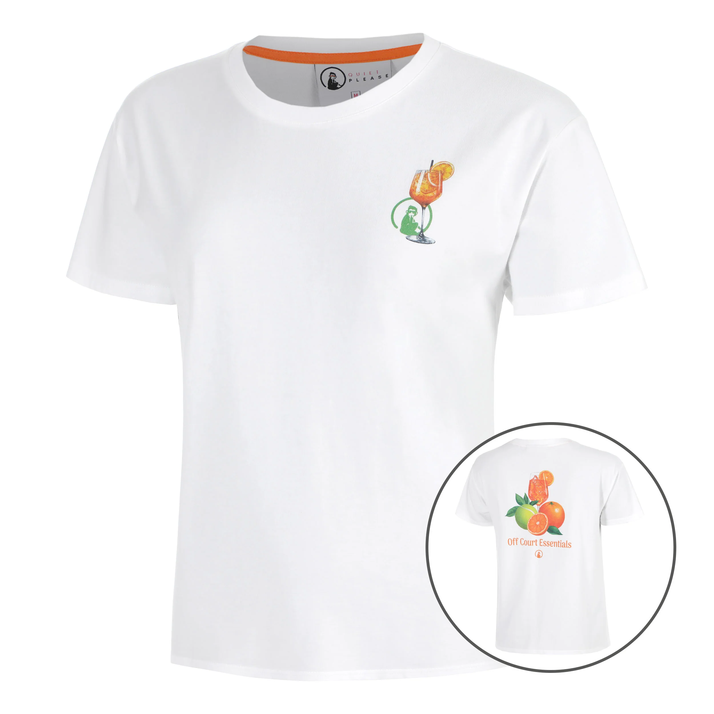 Joy Off Court Essentials Camiseta de manga corta Mujeres-blanco, verde