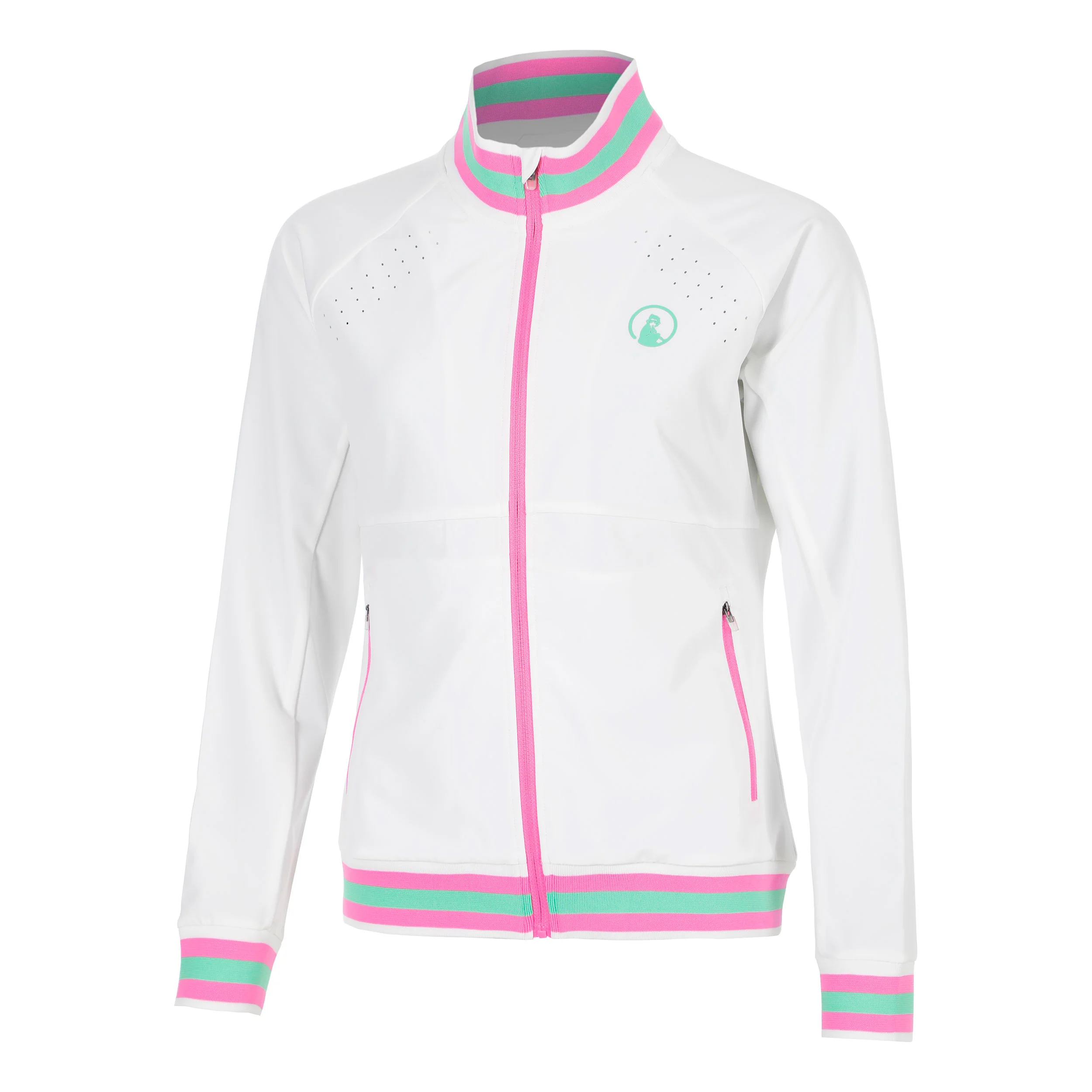 Joy Tipping Chaqueta de entrenamiento Mujeres - blanco, verde