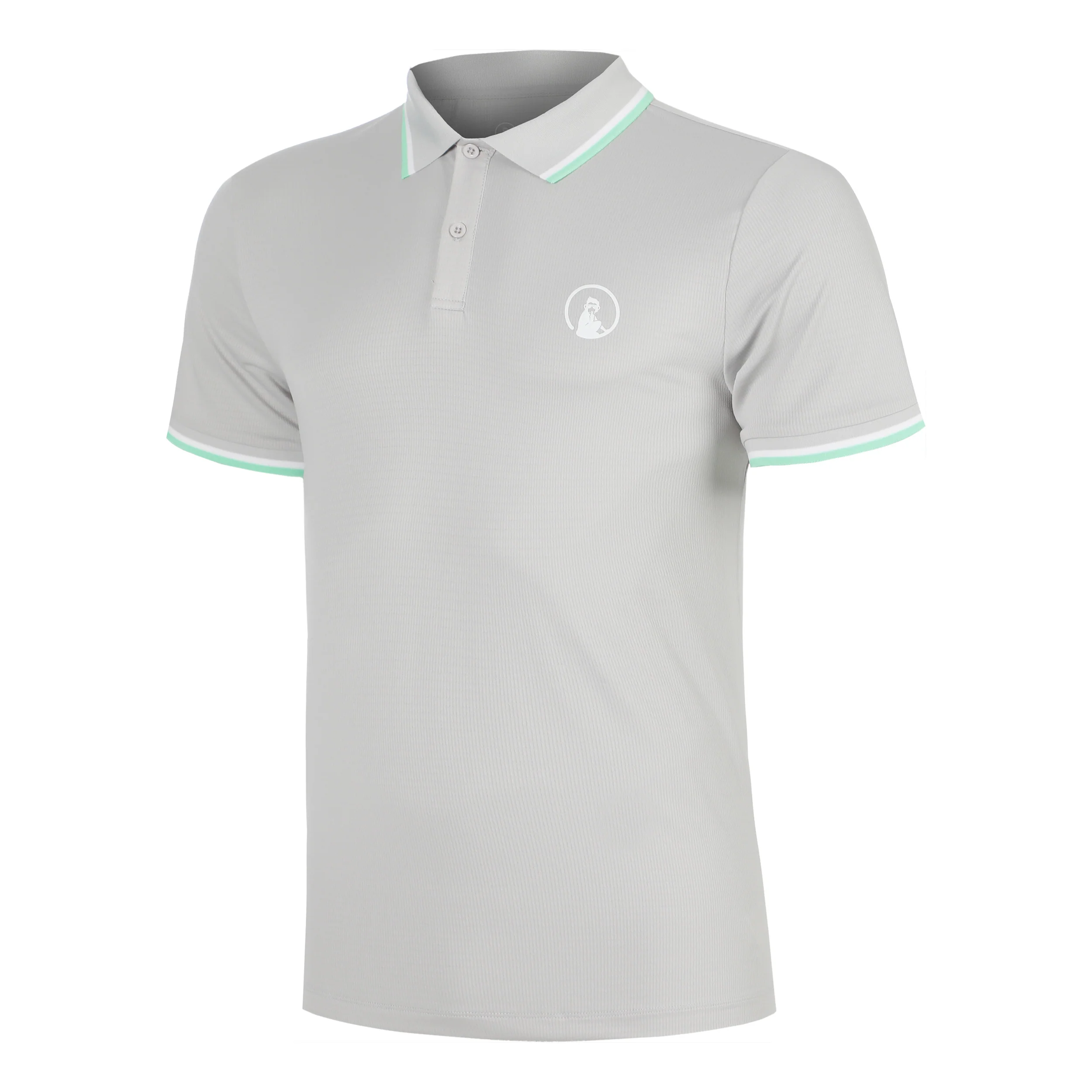 Joy Tournament Tipping Polo Hombres - gris, blanco