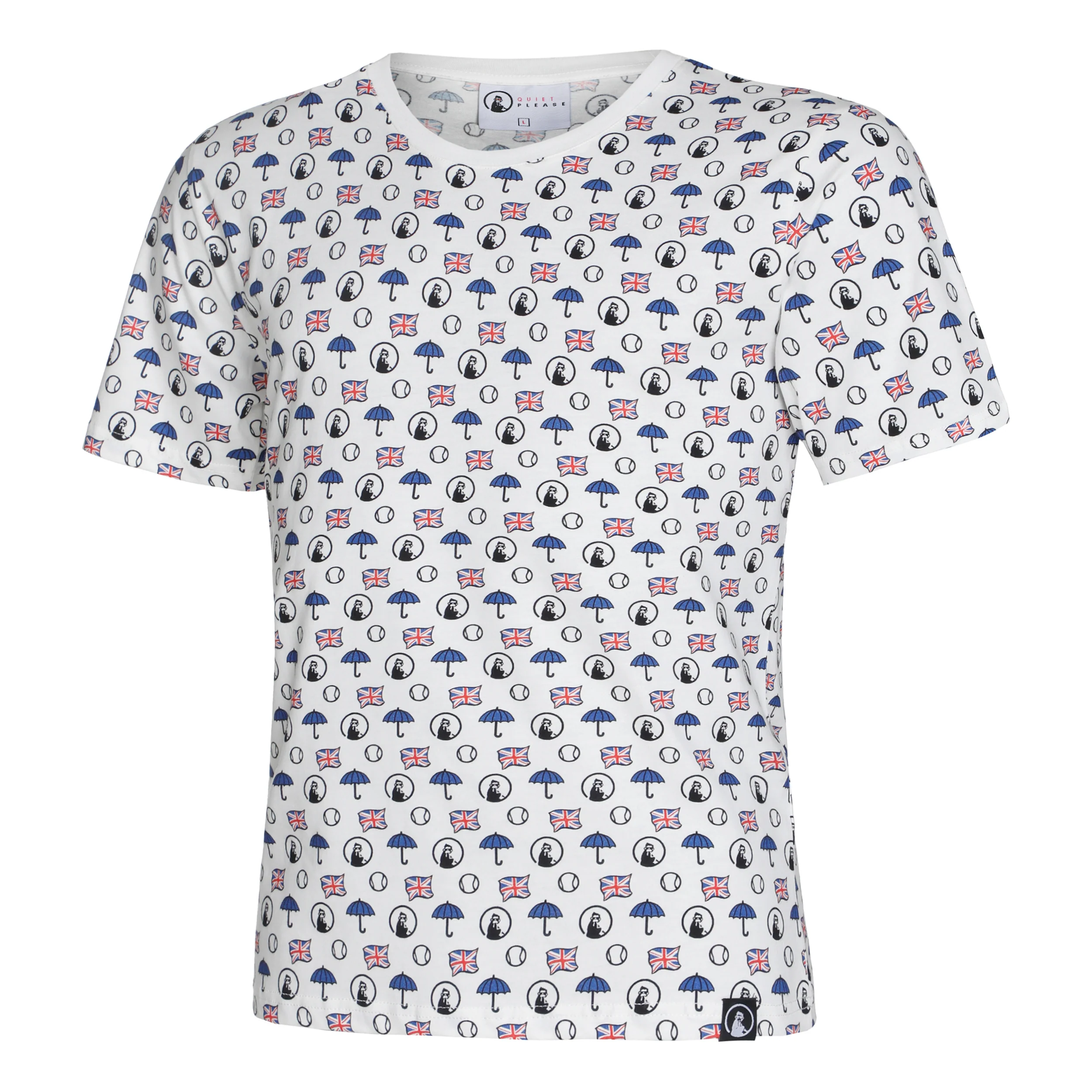 London Statement Camiseta De Manga Corta Hombres-Blanco,Multicolor