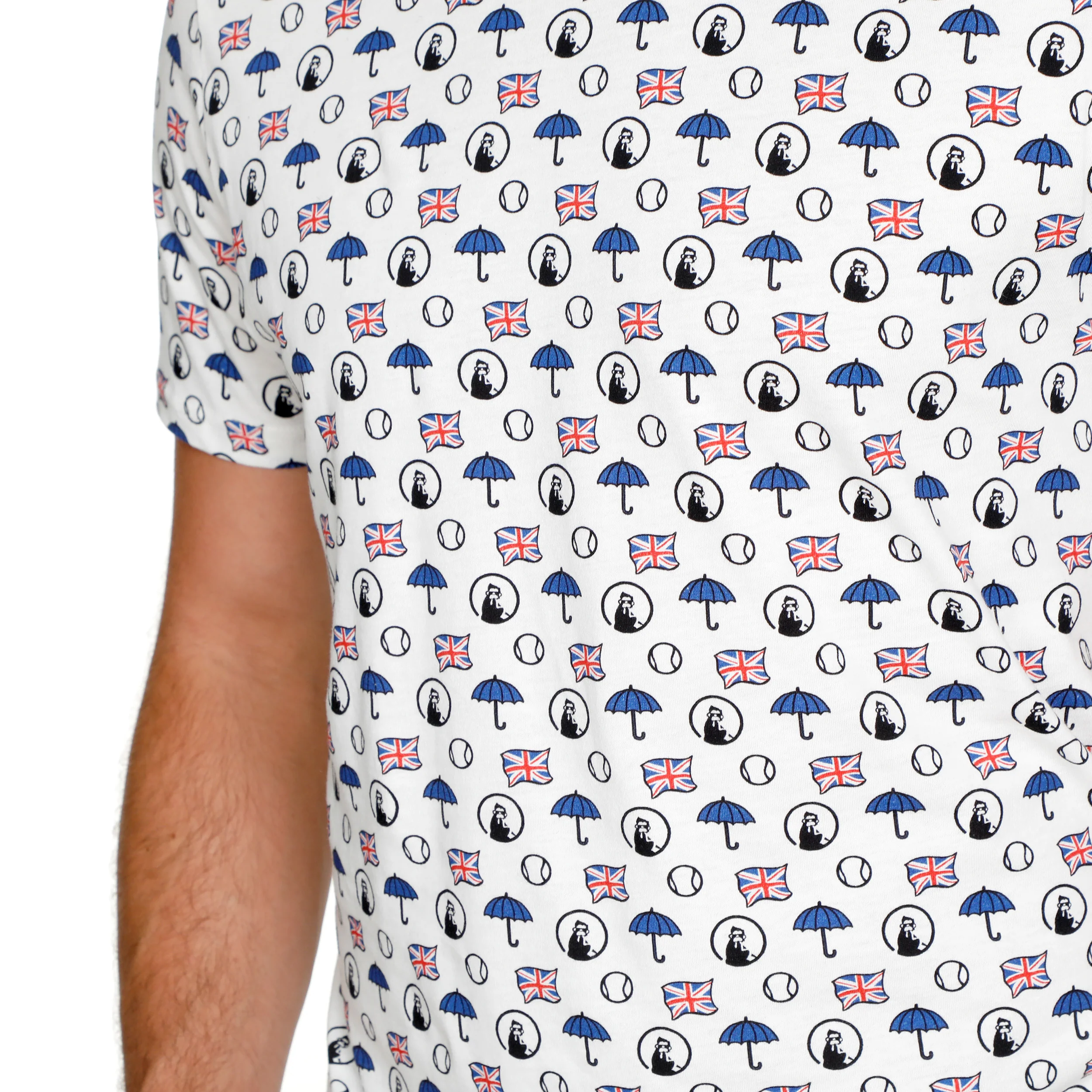 London Statement Camiseta De Manga Corta Hombres-Blanco,Multicolor - Image 5