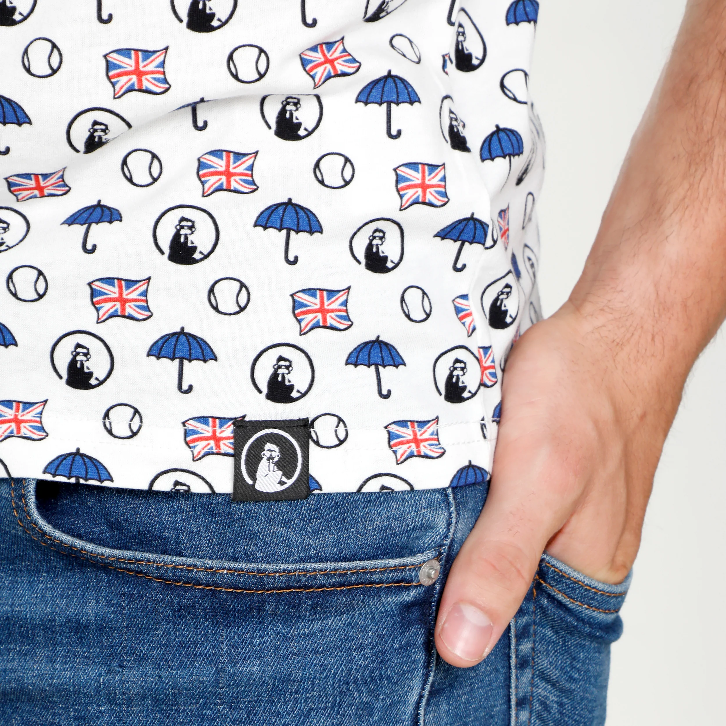 London Statement Camiseta De Manga Corta Hombres-Blanco,Multicolor - Image 7