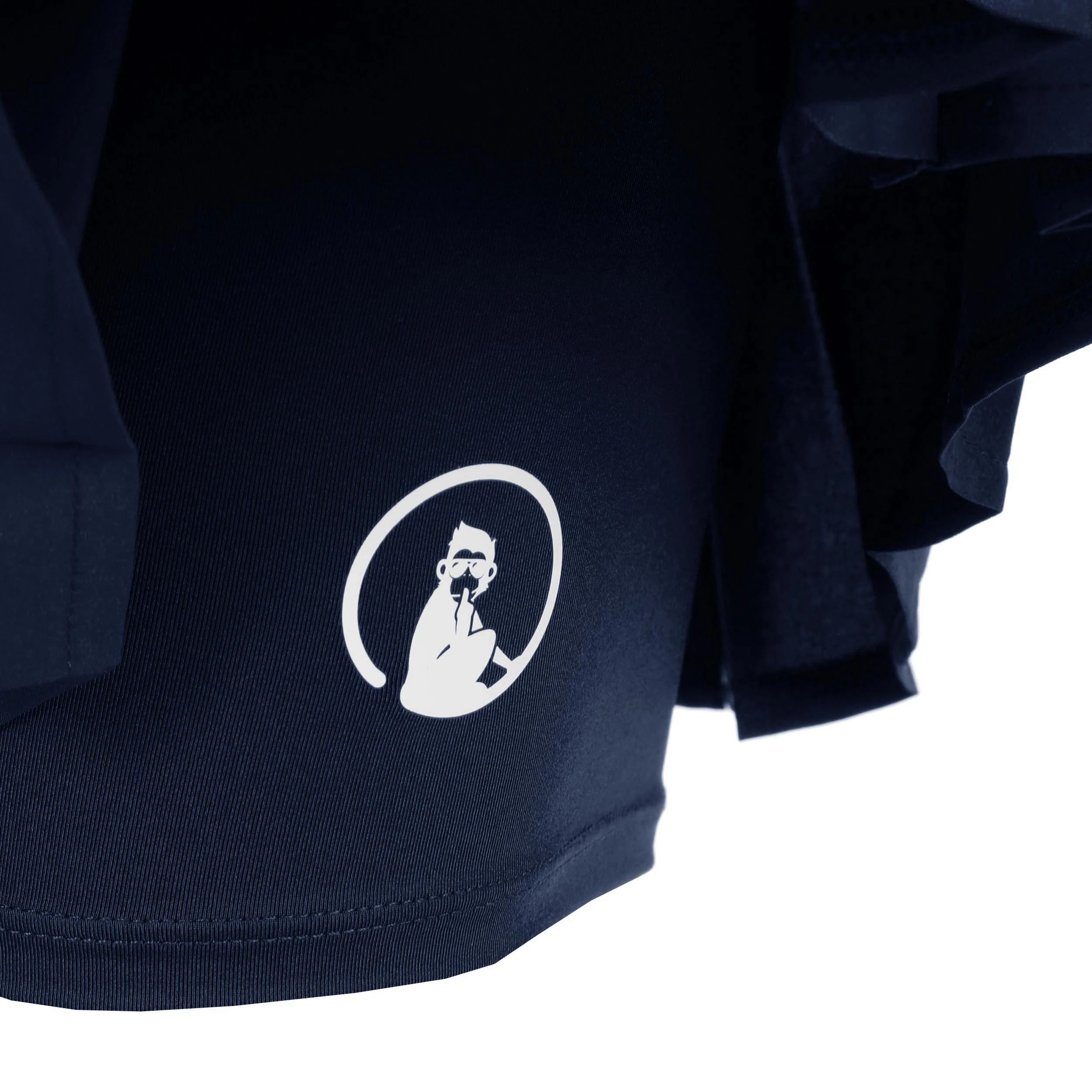Love Pleated Falda Mujeres-azul oscuro - Image 3