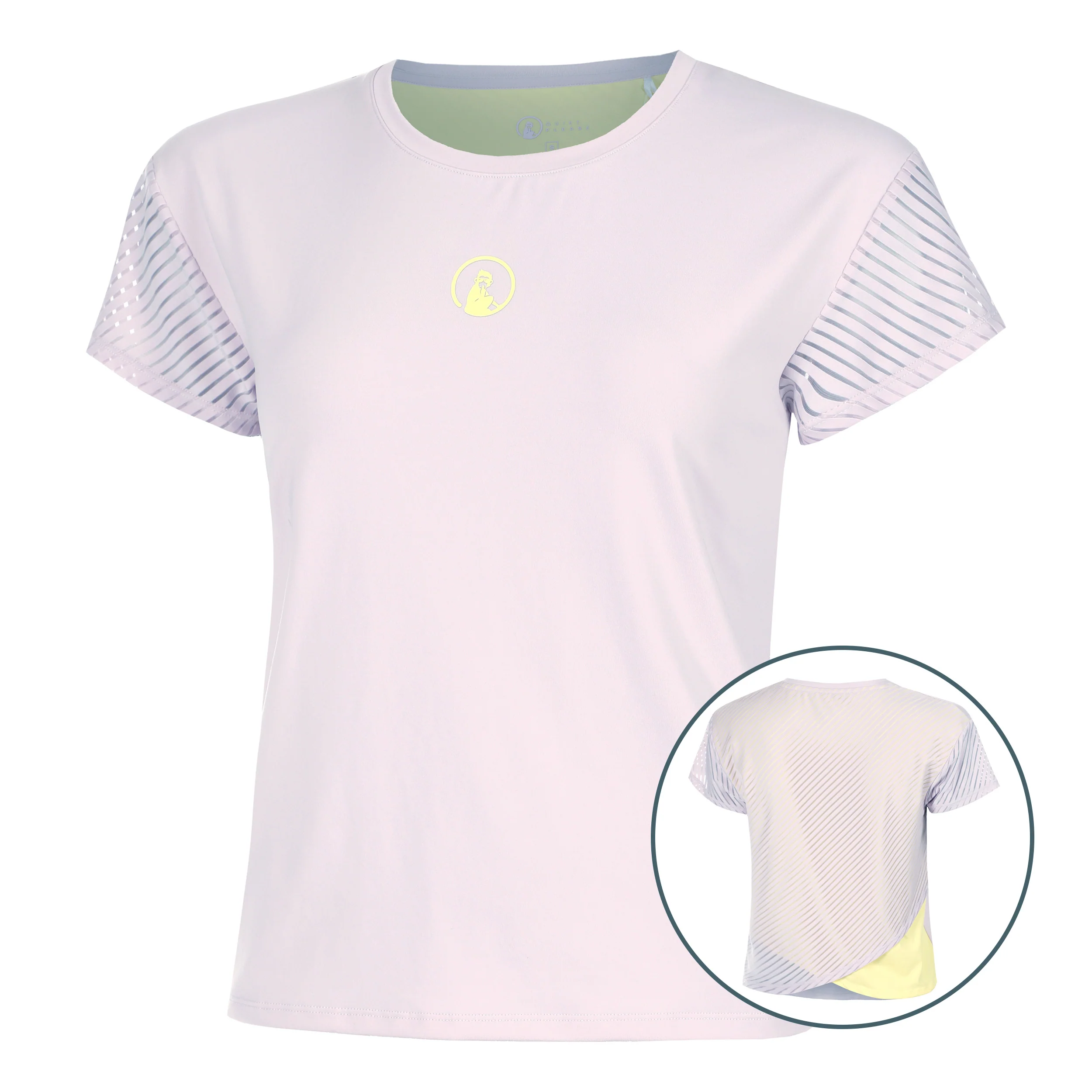 Mind Cross Camiseta De Manga Corta Mujeres-Morado,Amarillo
