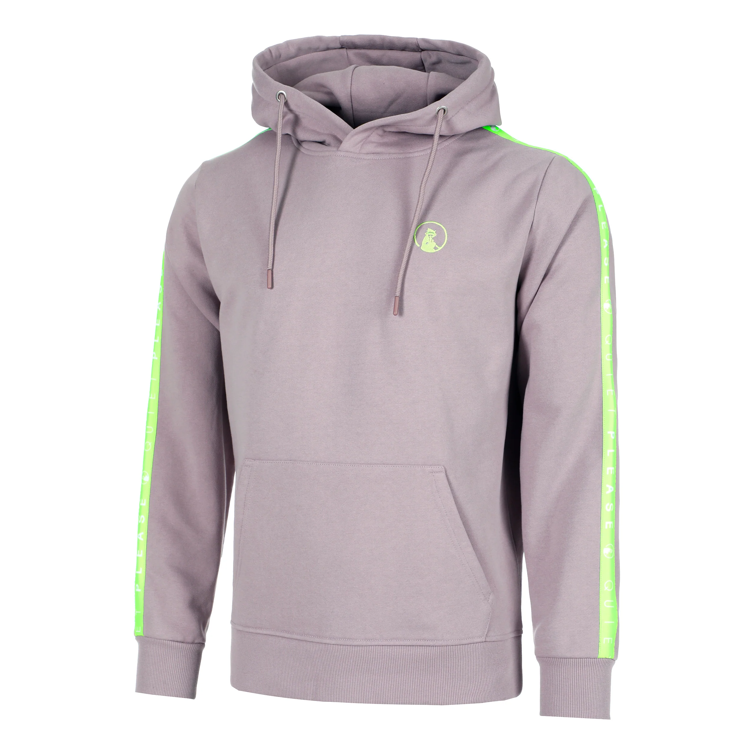 Mind Taped Sudadera Con Capucha Hombres-Lila,Verde Neón
